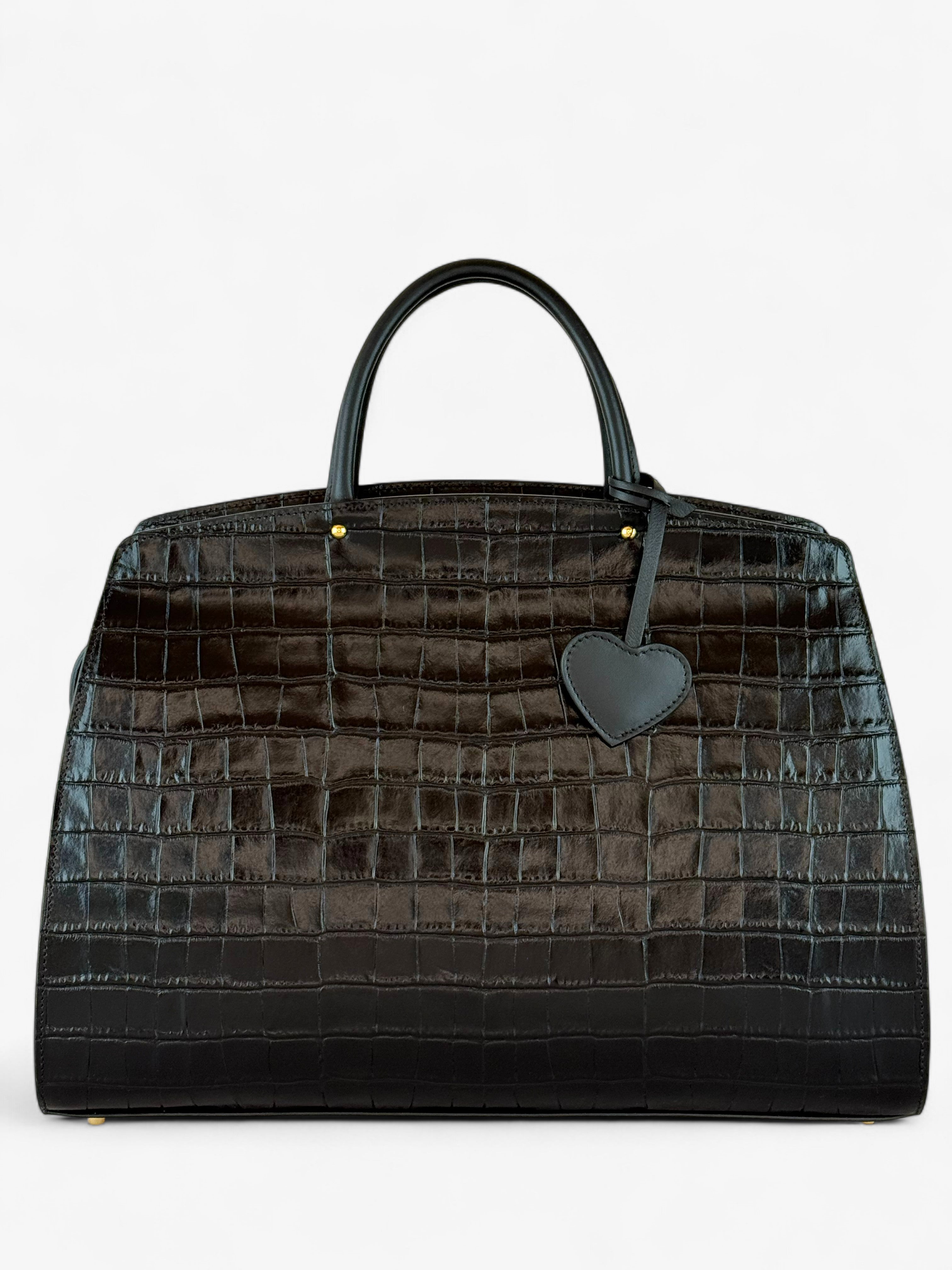 Borsa Ami L Croco Black