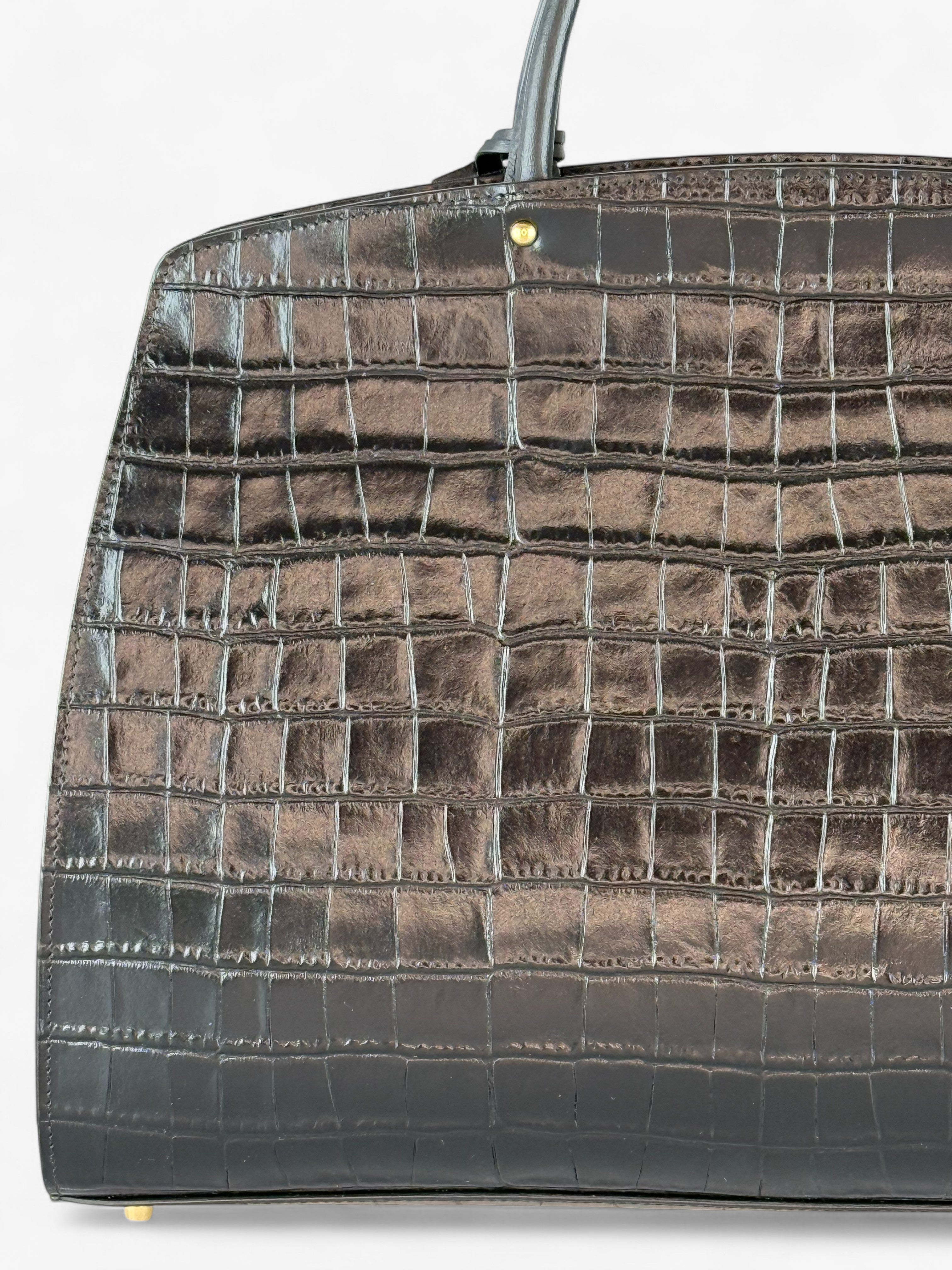 Borsa Ami L Croco Black