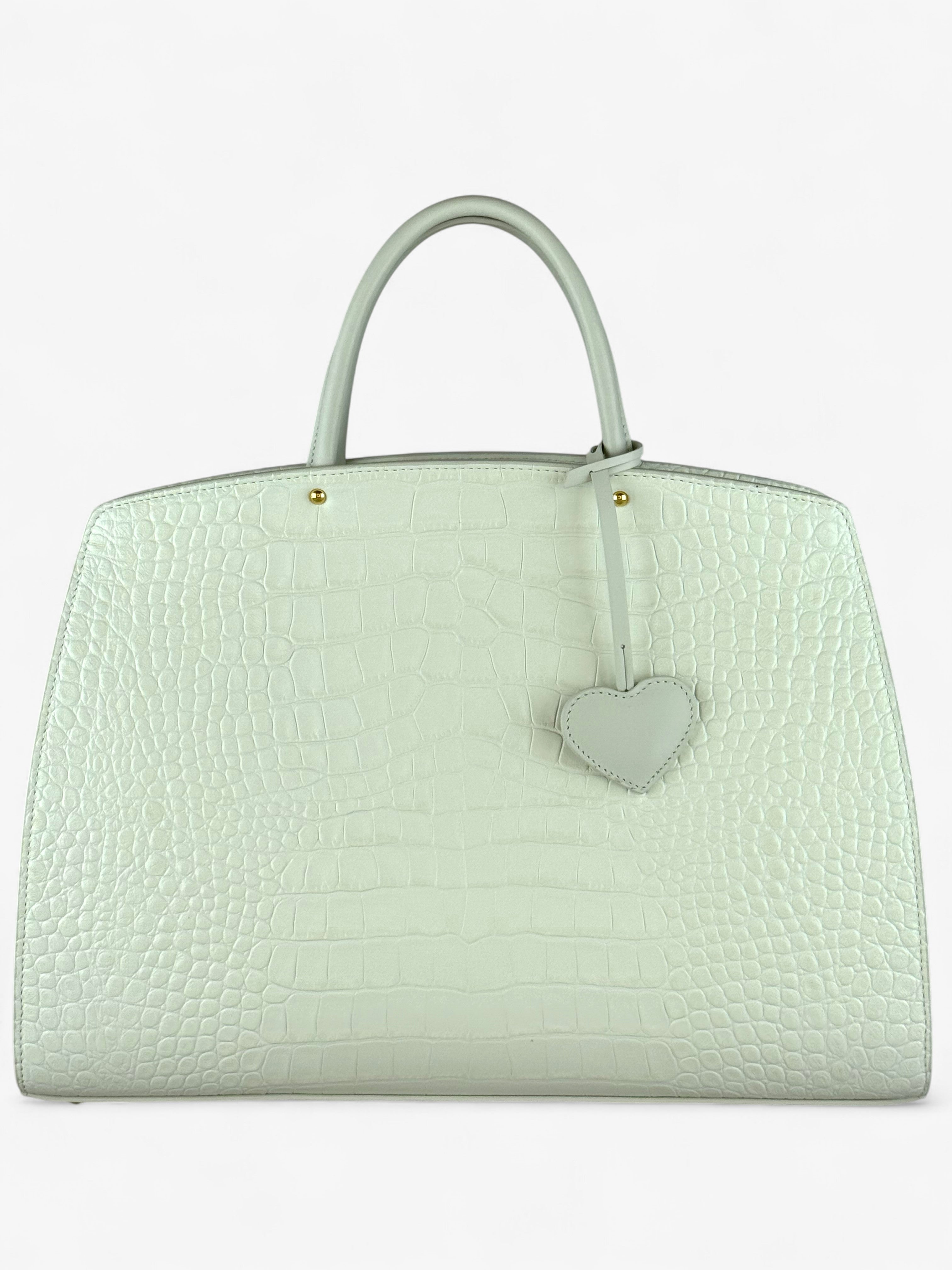 Borsa Ami L Croco White