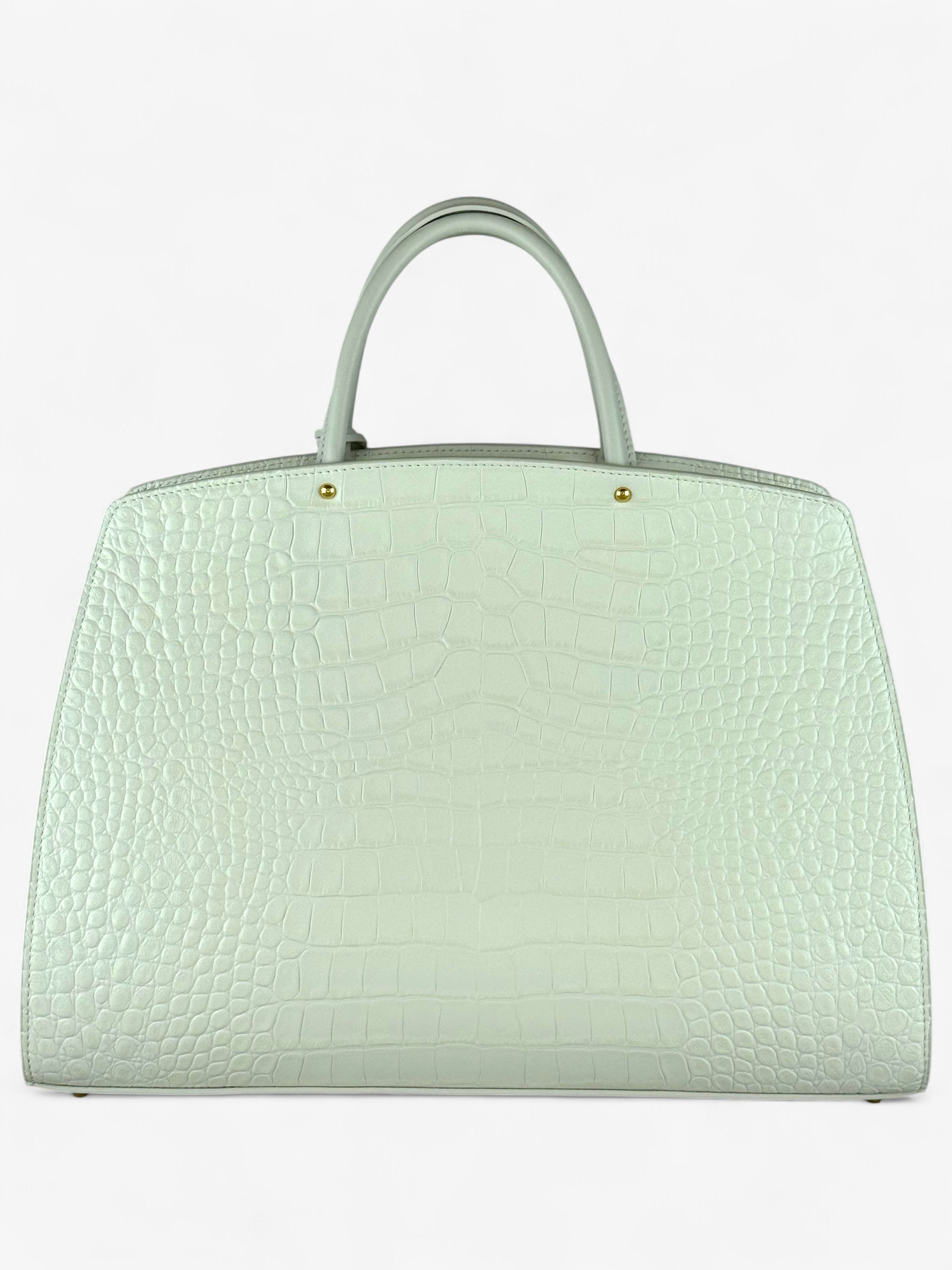 Borsa Ami L Croco White
