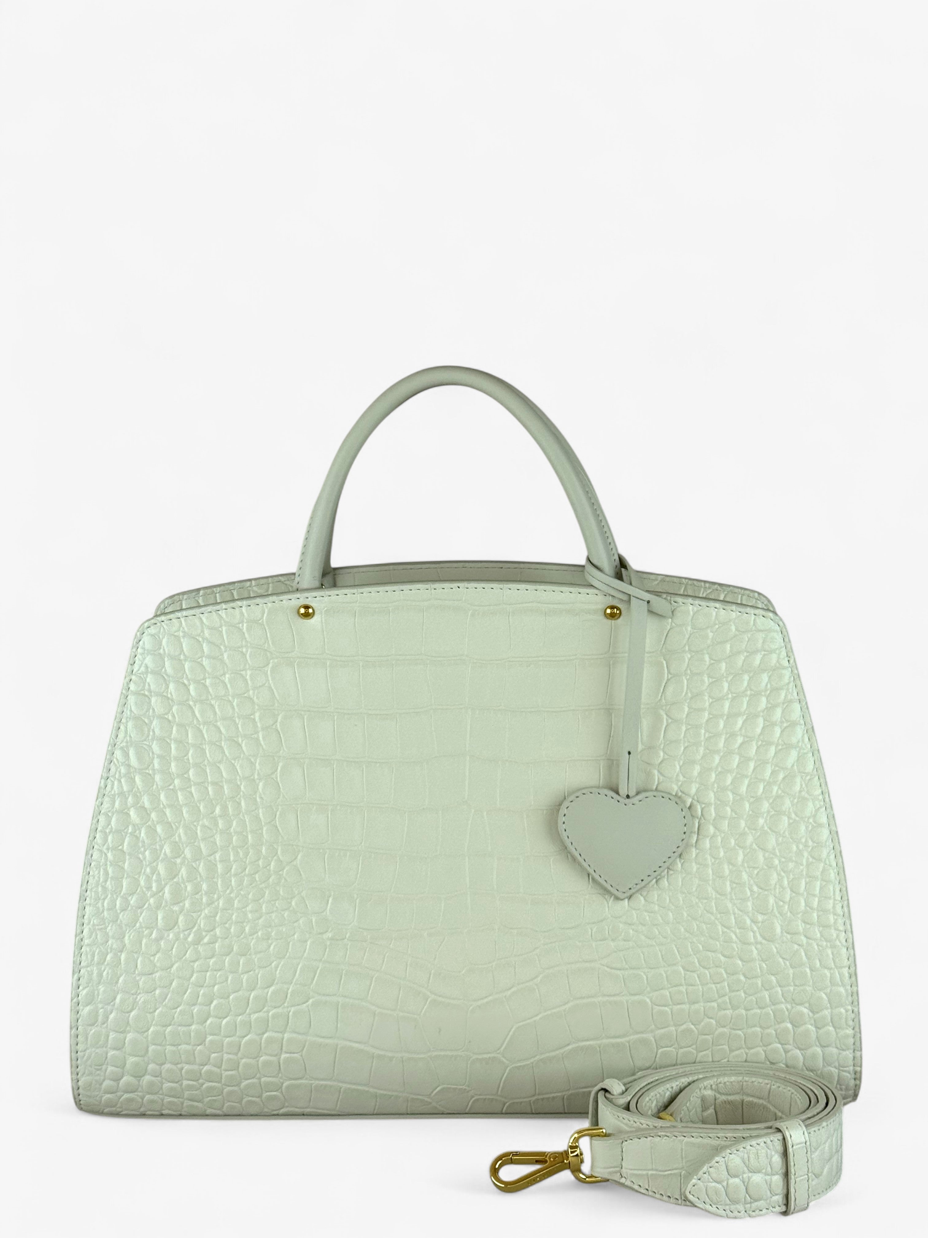 Borsa Ami M Croco White