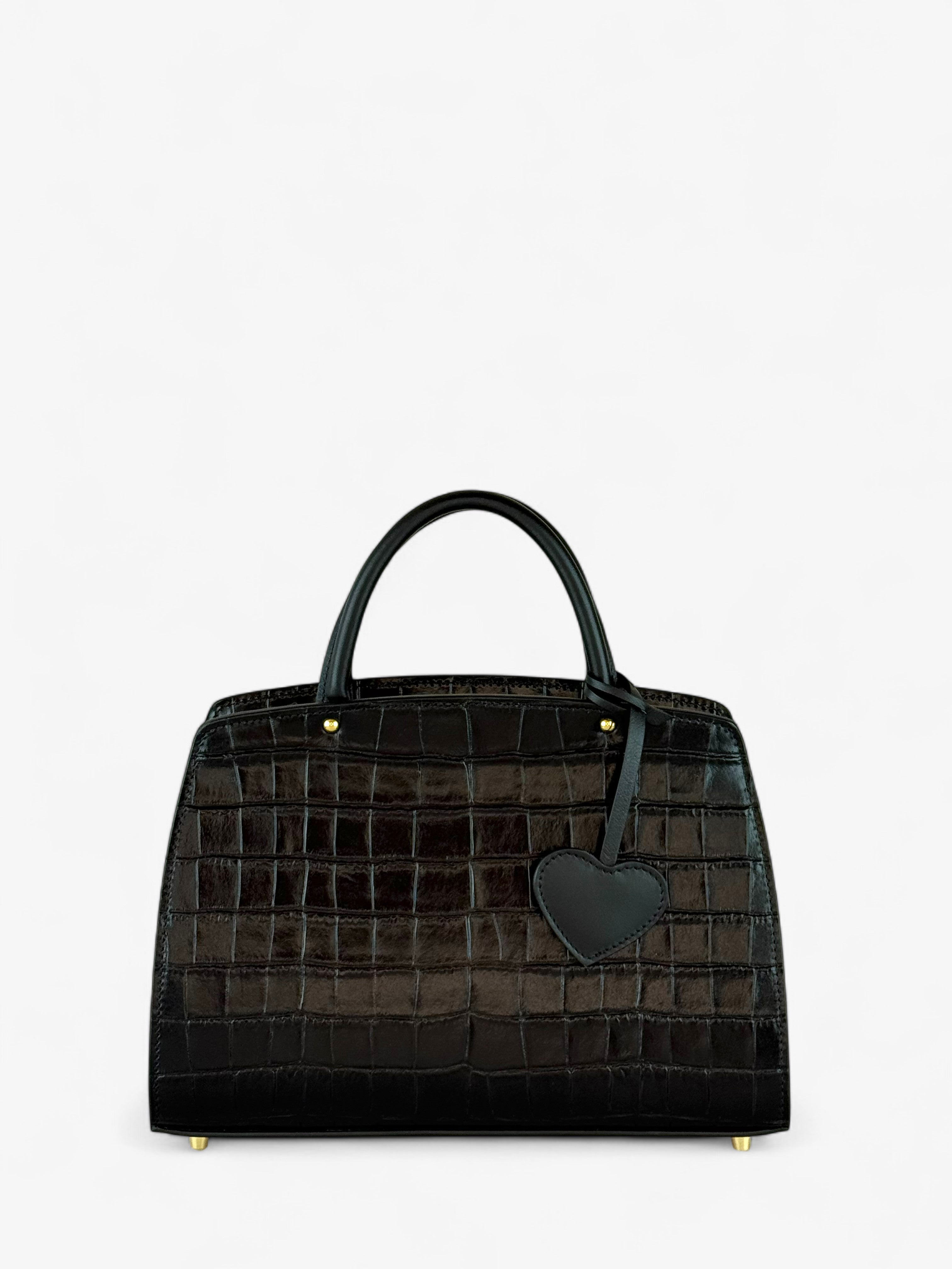 Ami S Croco Black Bag