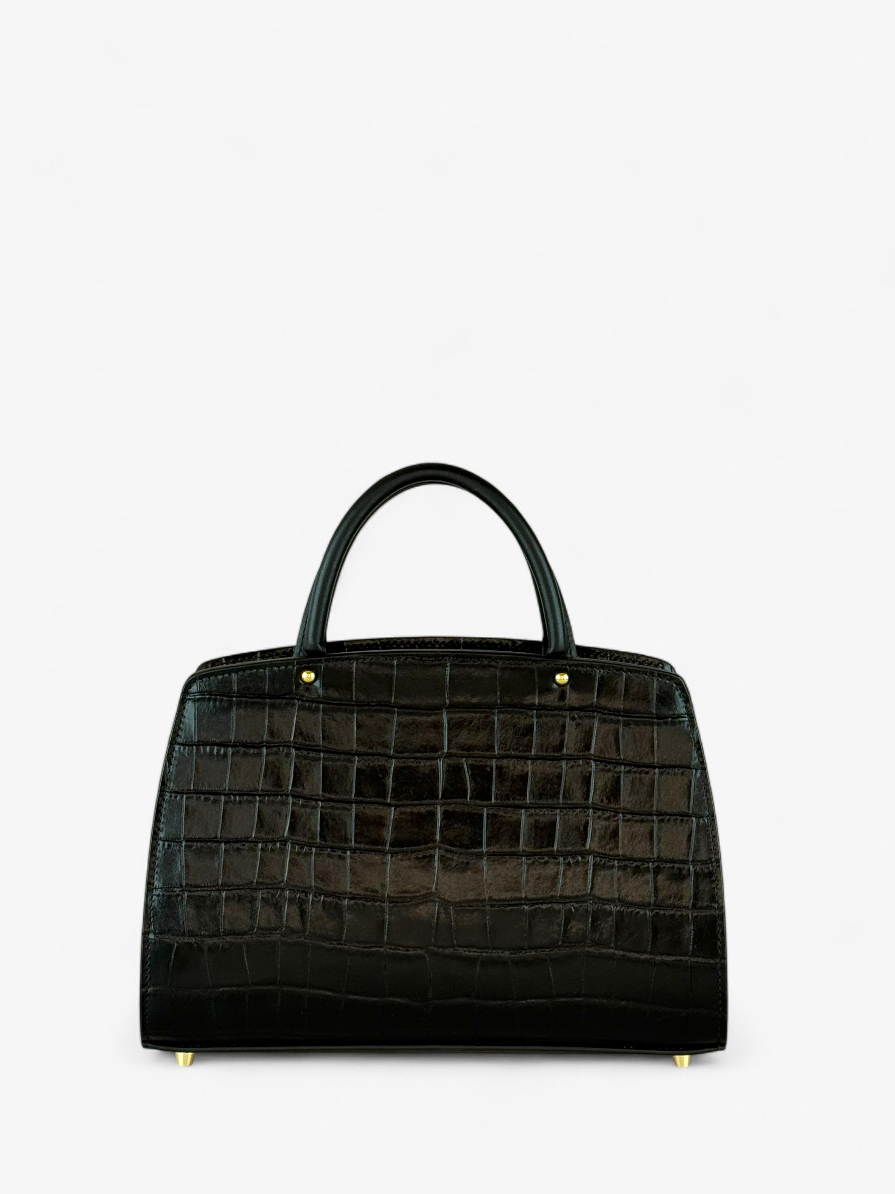 Ami S Croco Black Bag