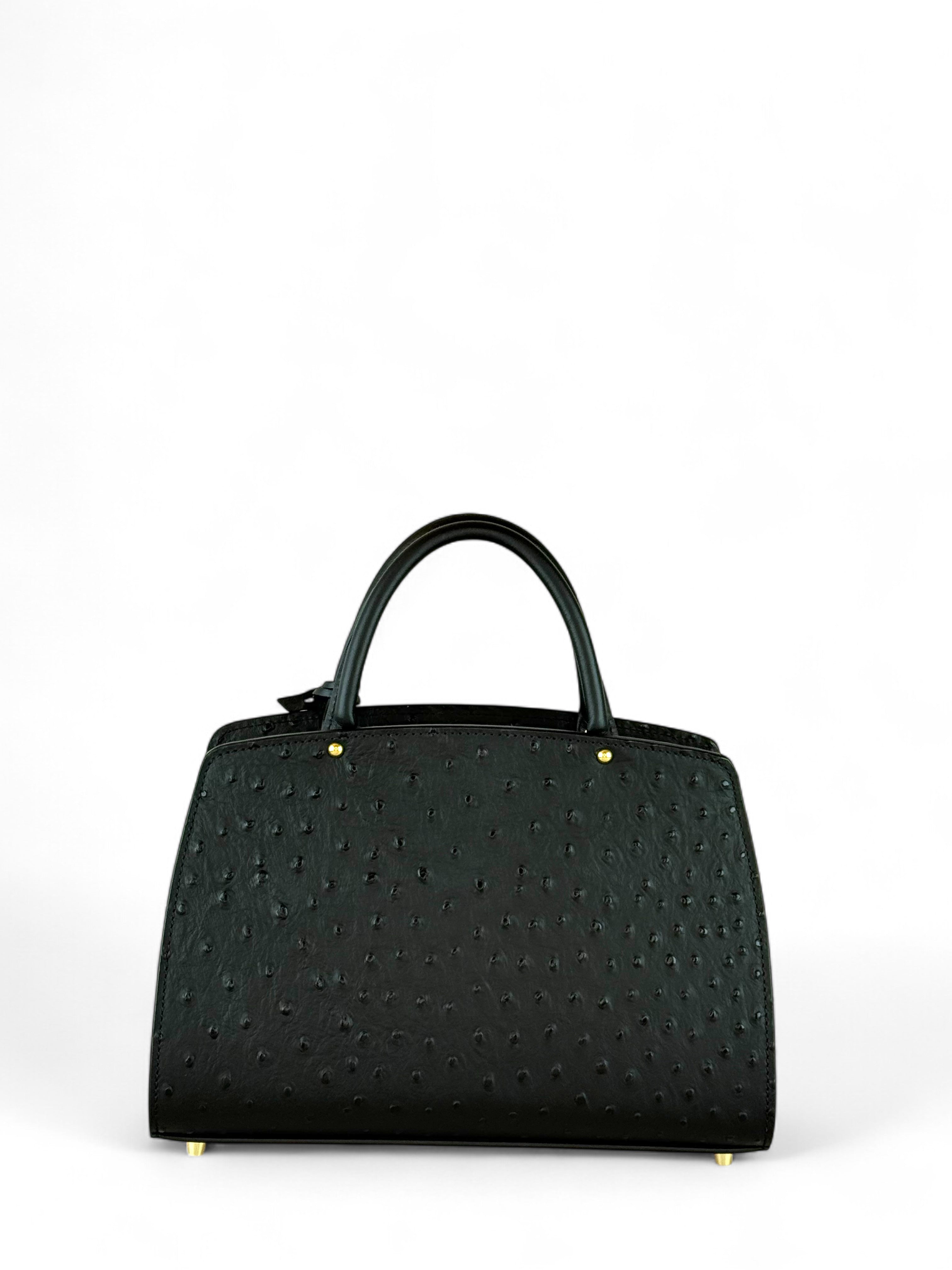 Ami S Ostrich Black Bag