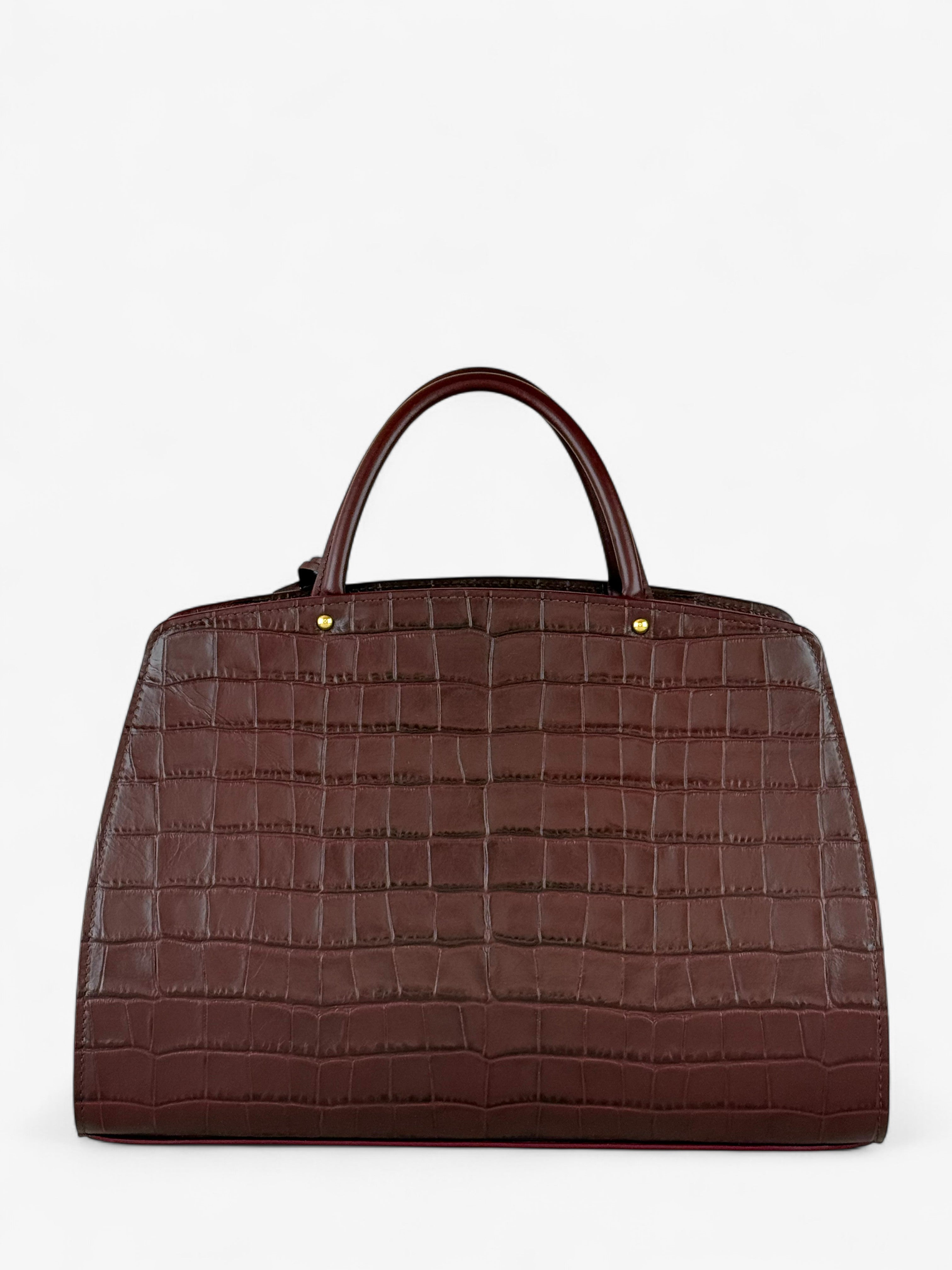 Geantă Ami M Croco Bordeaux