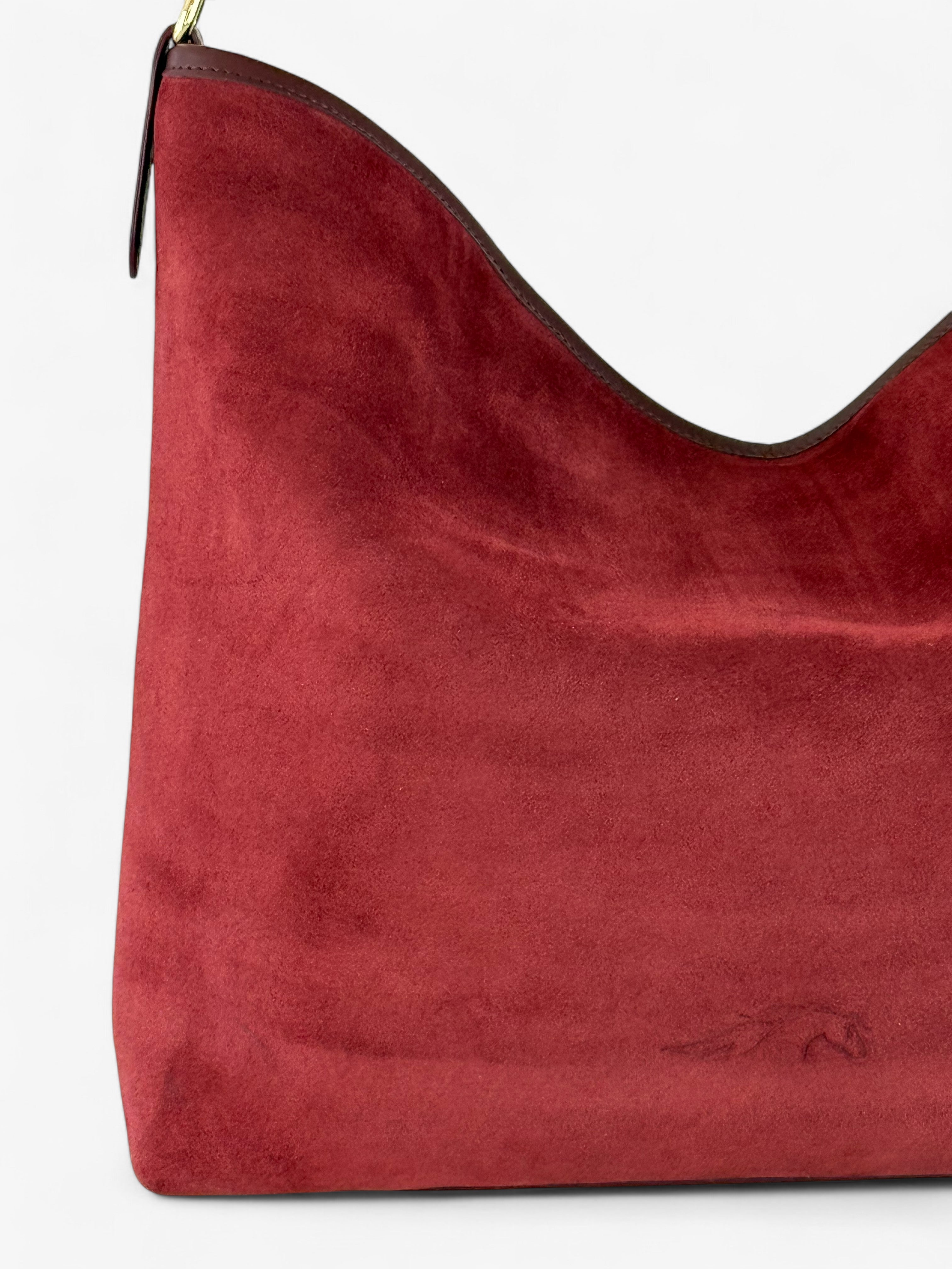 Geantă Deva Velour Bordeaux