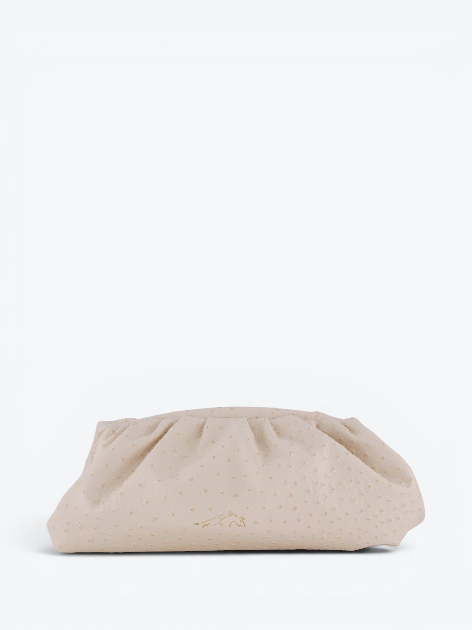 Eva L Ostrich Butter Clutch