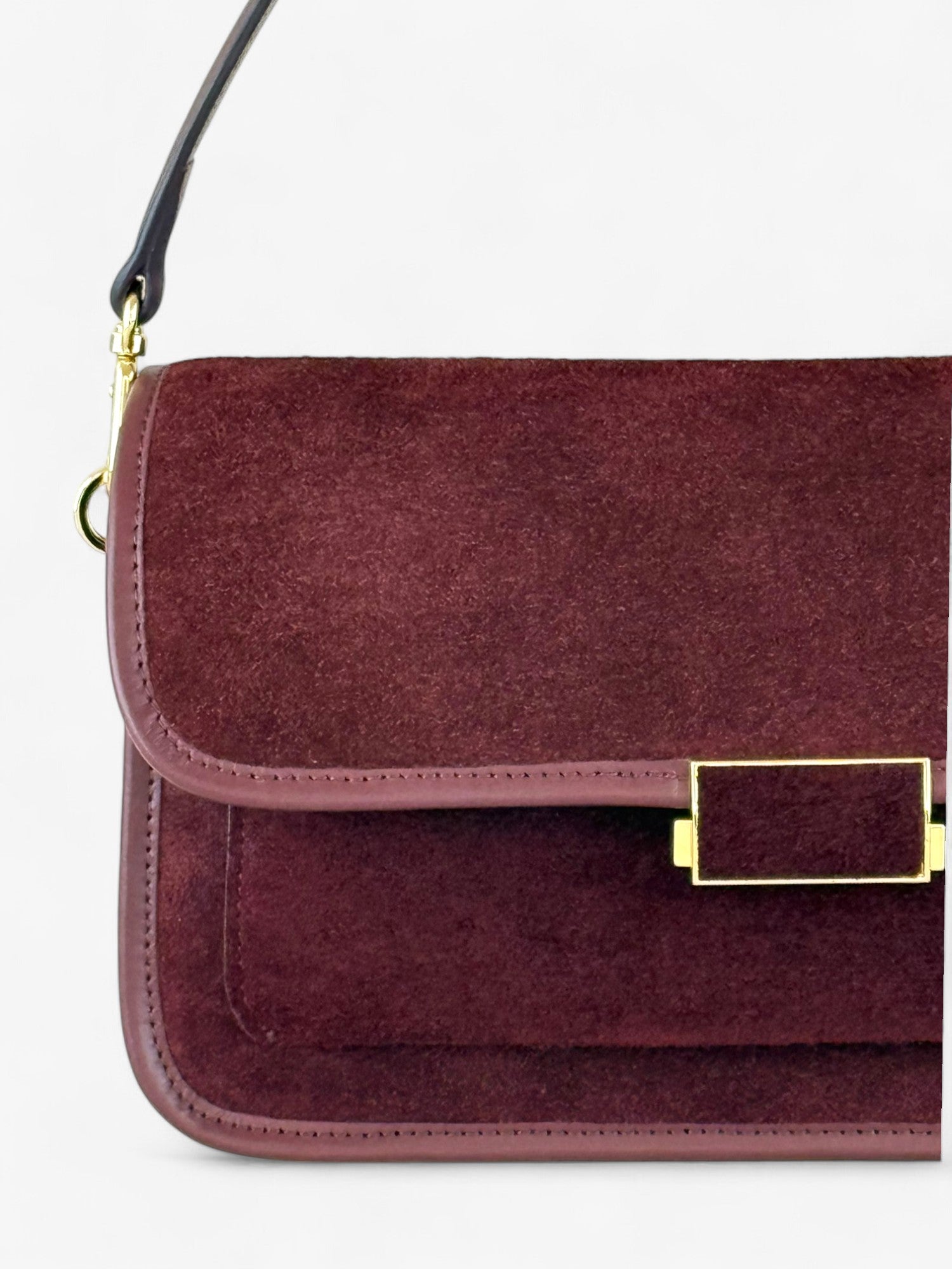 Geantă Baguette Bordeaux Velour