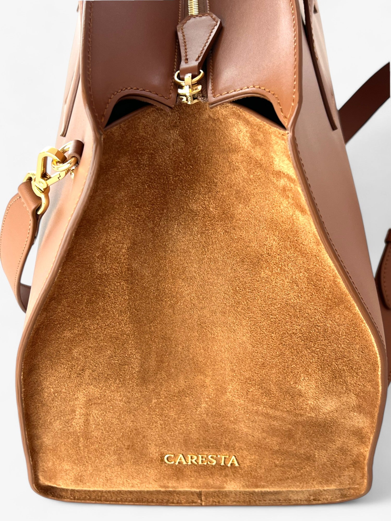Geantă Duffel Nappa Cognac
