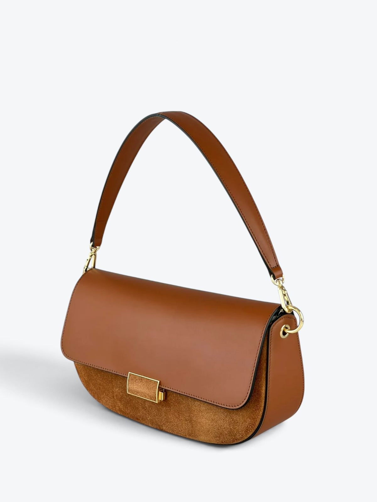 Luna Velour Cognac Bag