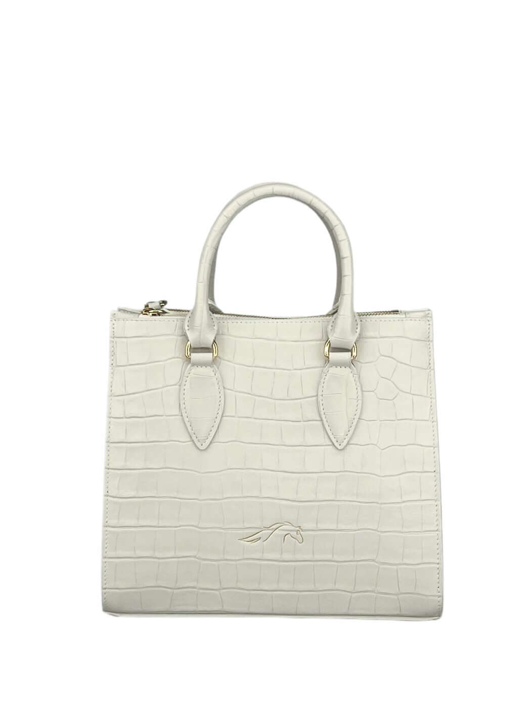 Geantă Seline M White Croco SS24