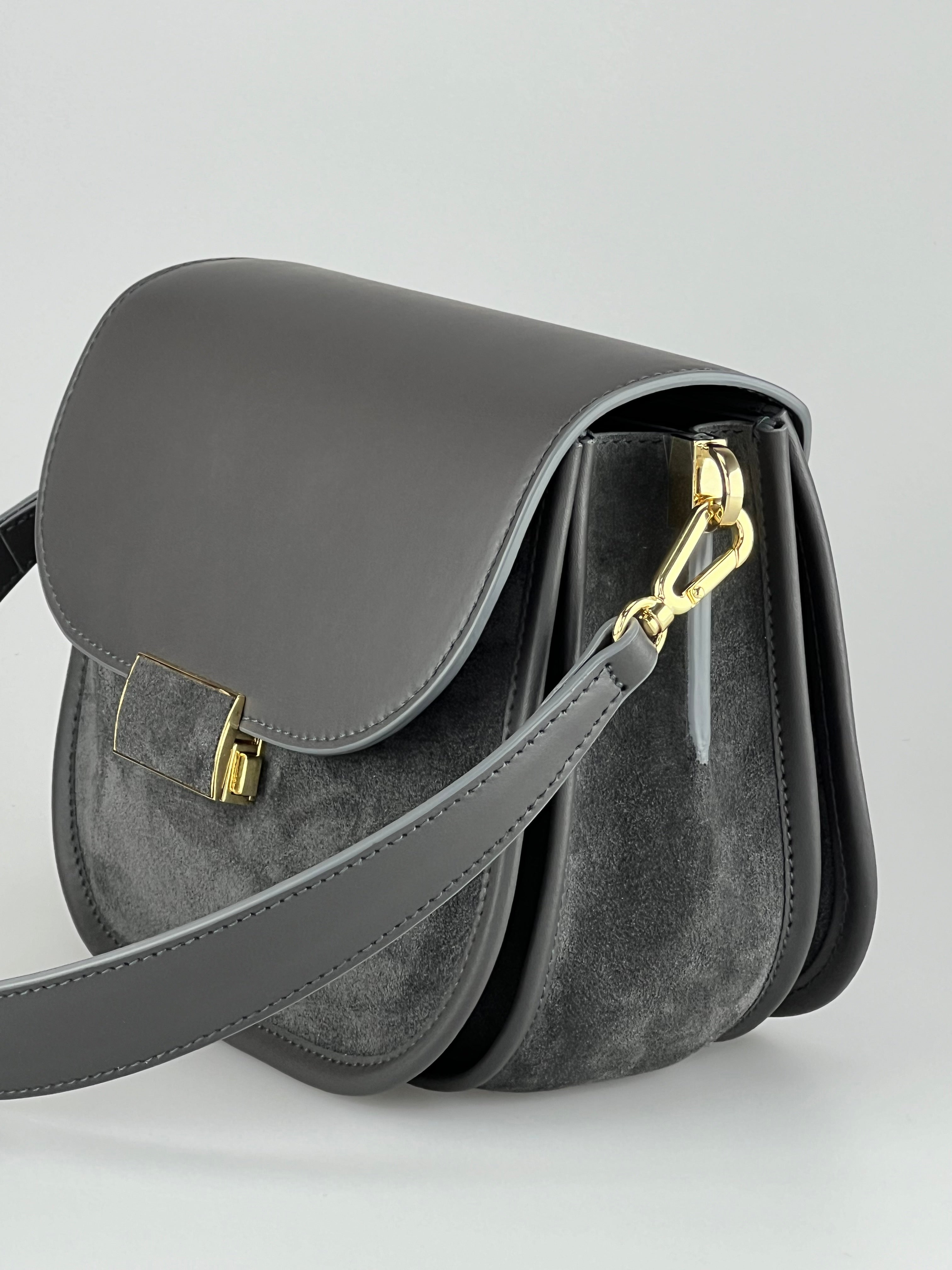 Geantă Gia Velour Dark Grey