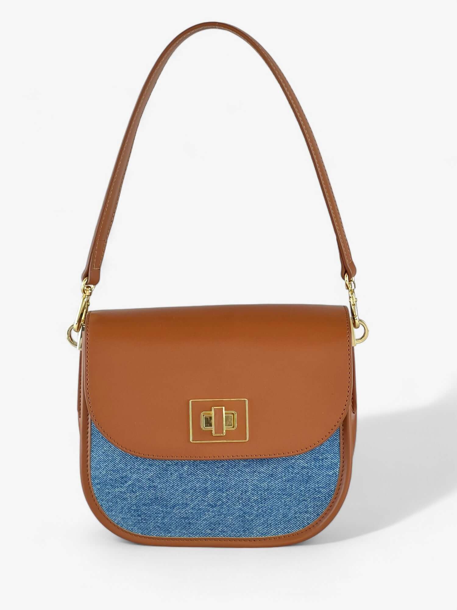 Geantă Gia Denim Cognac SS24
