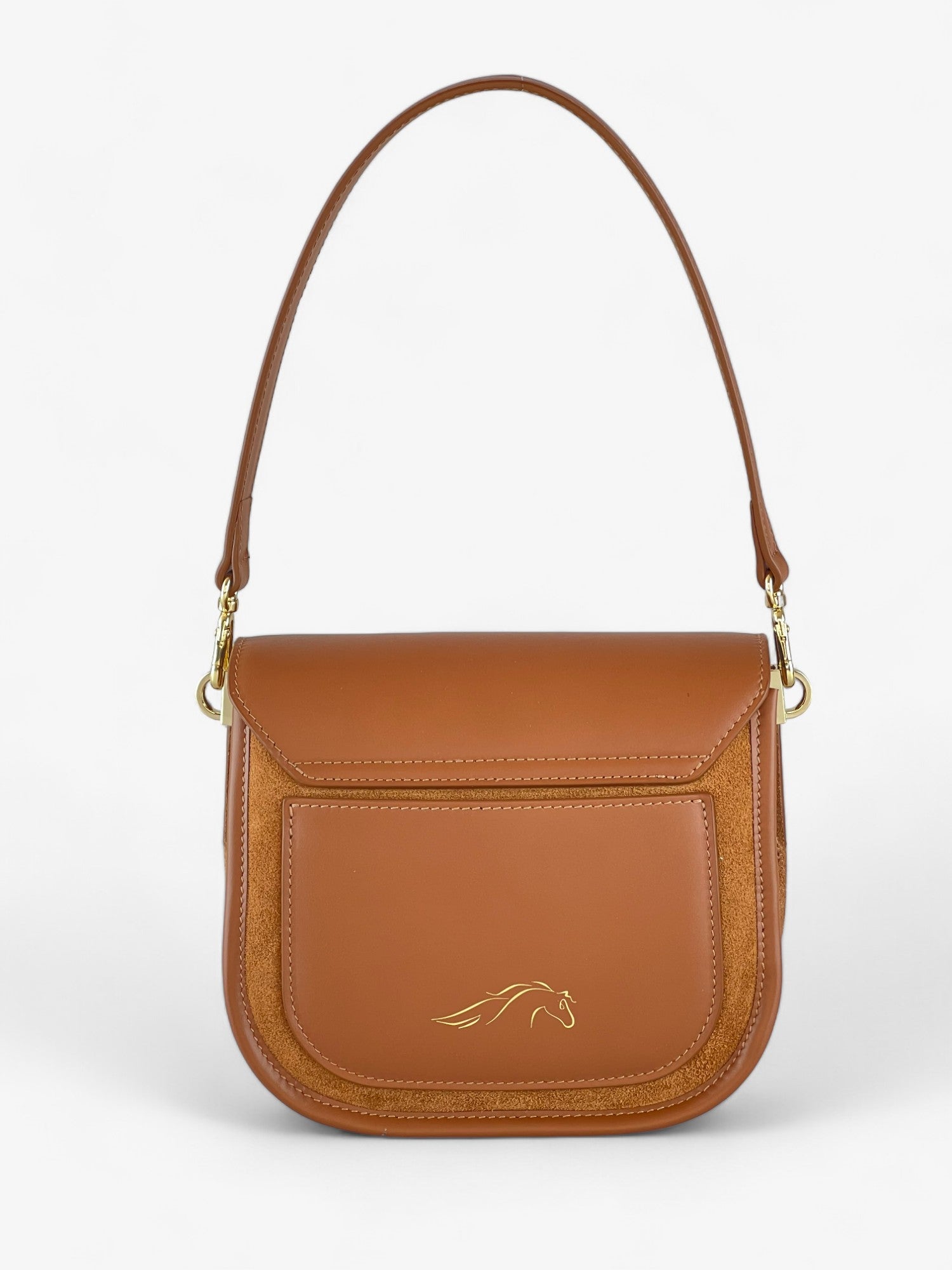 Gia Velour Cognac Bag SS24