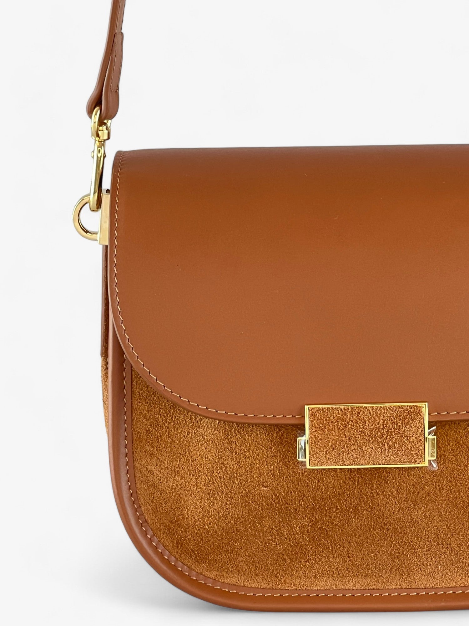 Gia Velour Cognac Bag SS24