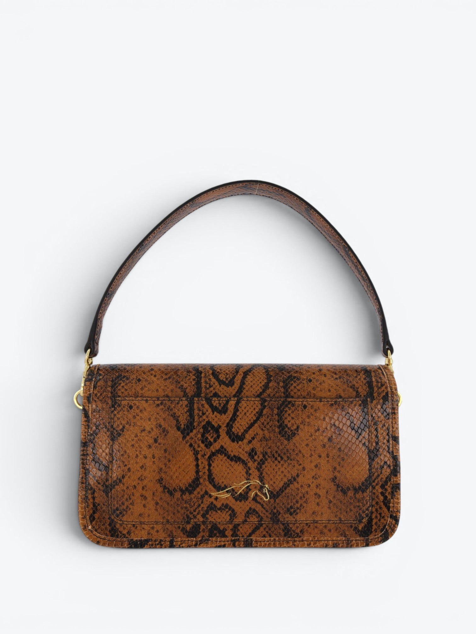 Borsa Baguette Snake Brown