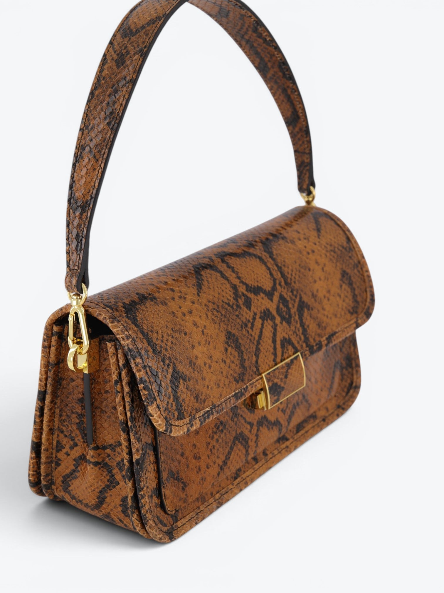 Borsa Baguette Snake Brown