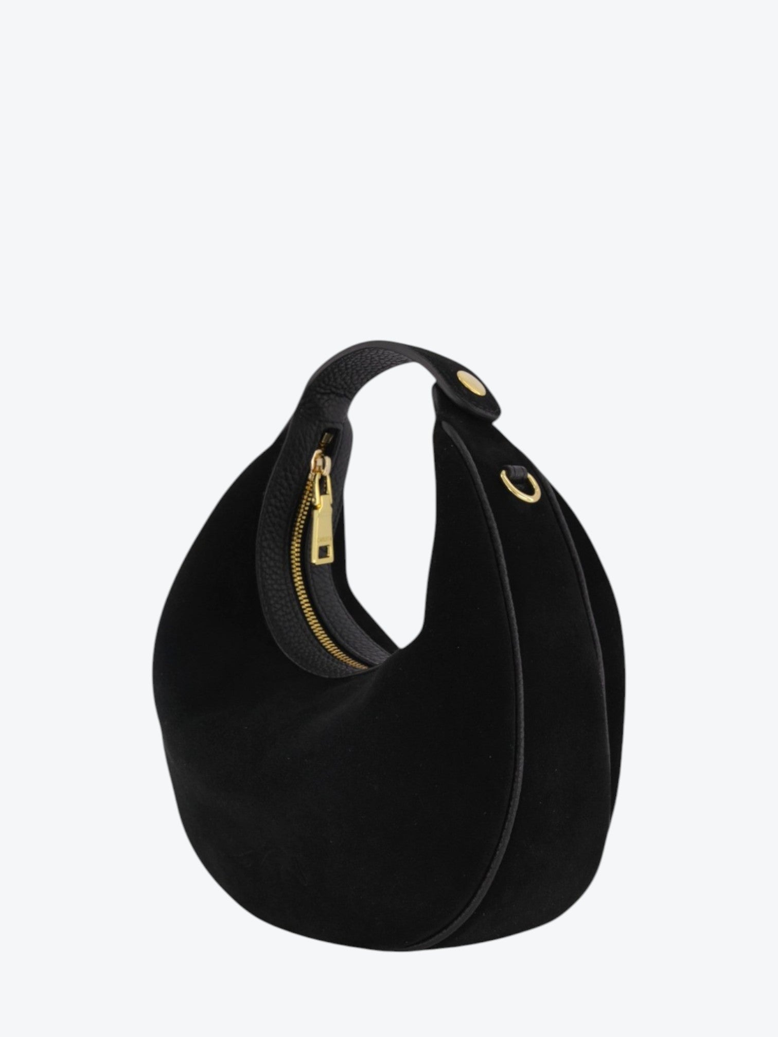 Paris M Velour Black Bag