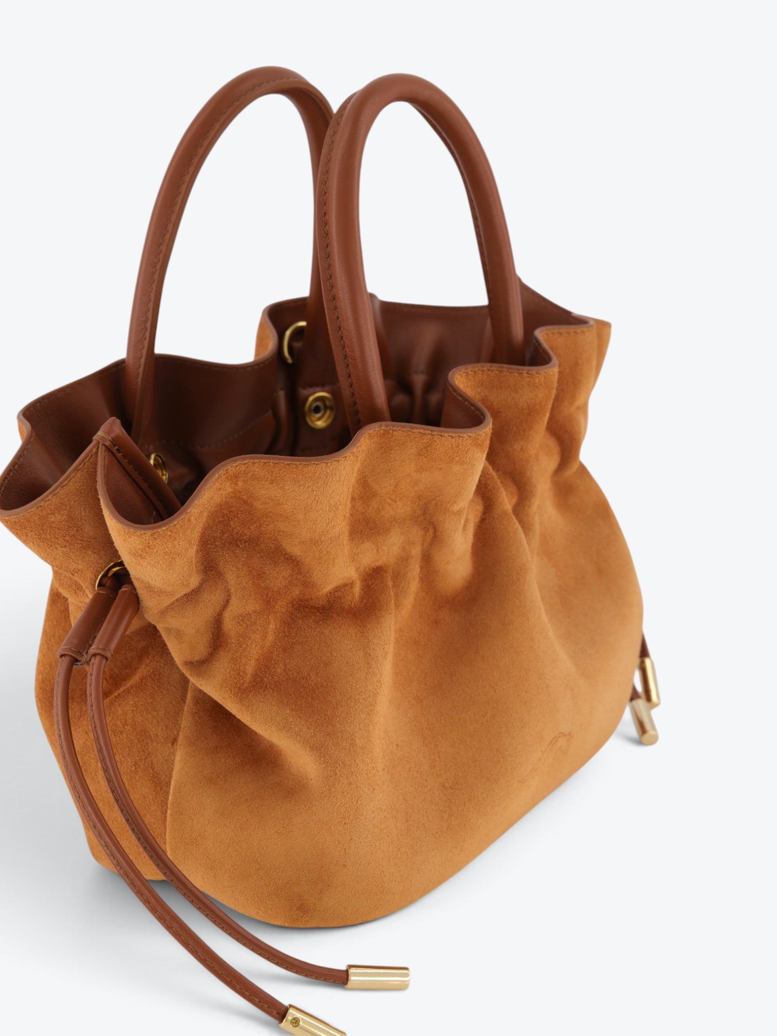 Noor XS Velour Cognac Bag