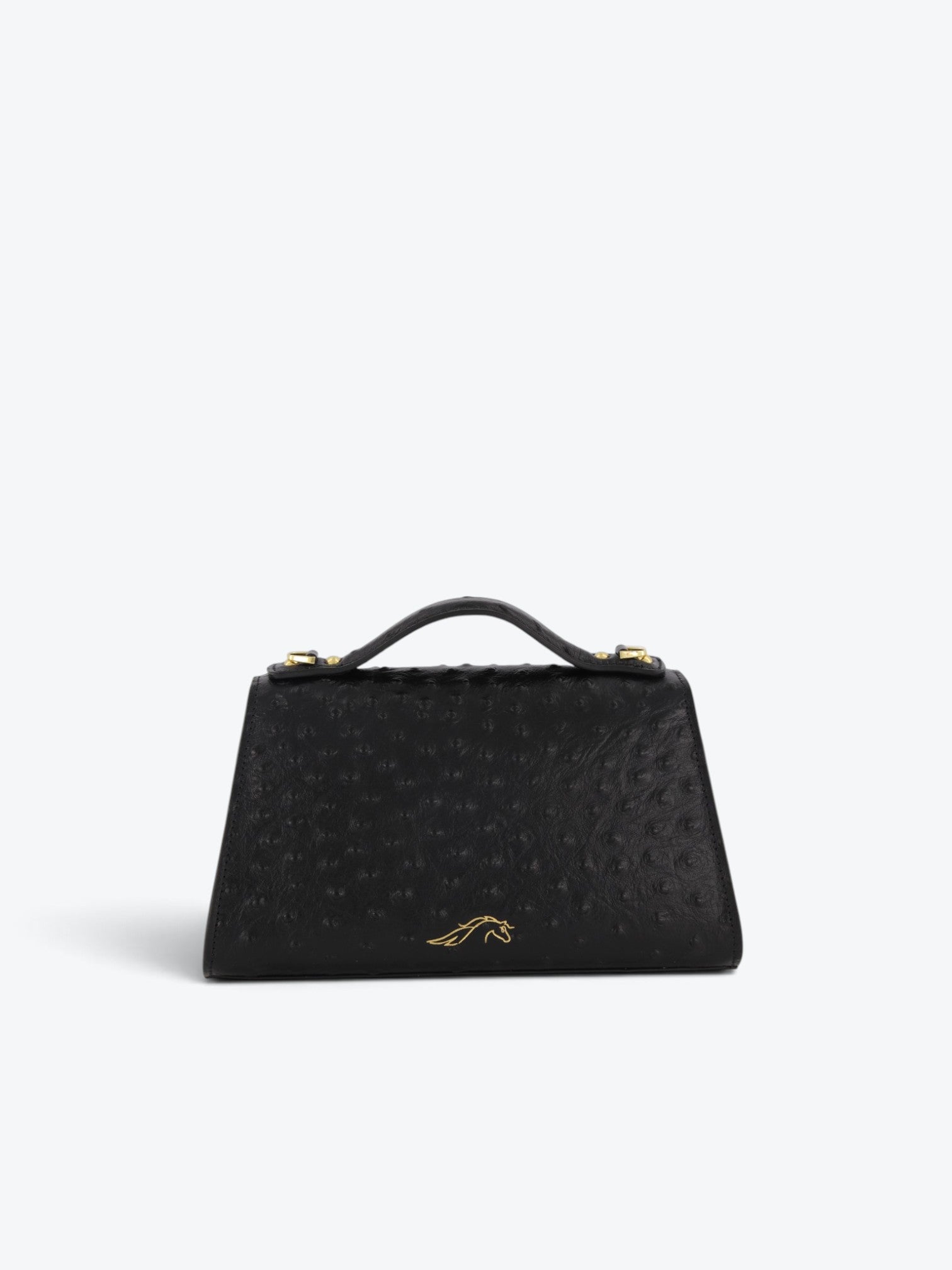 Theodora S Ostrich Black Bag