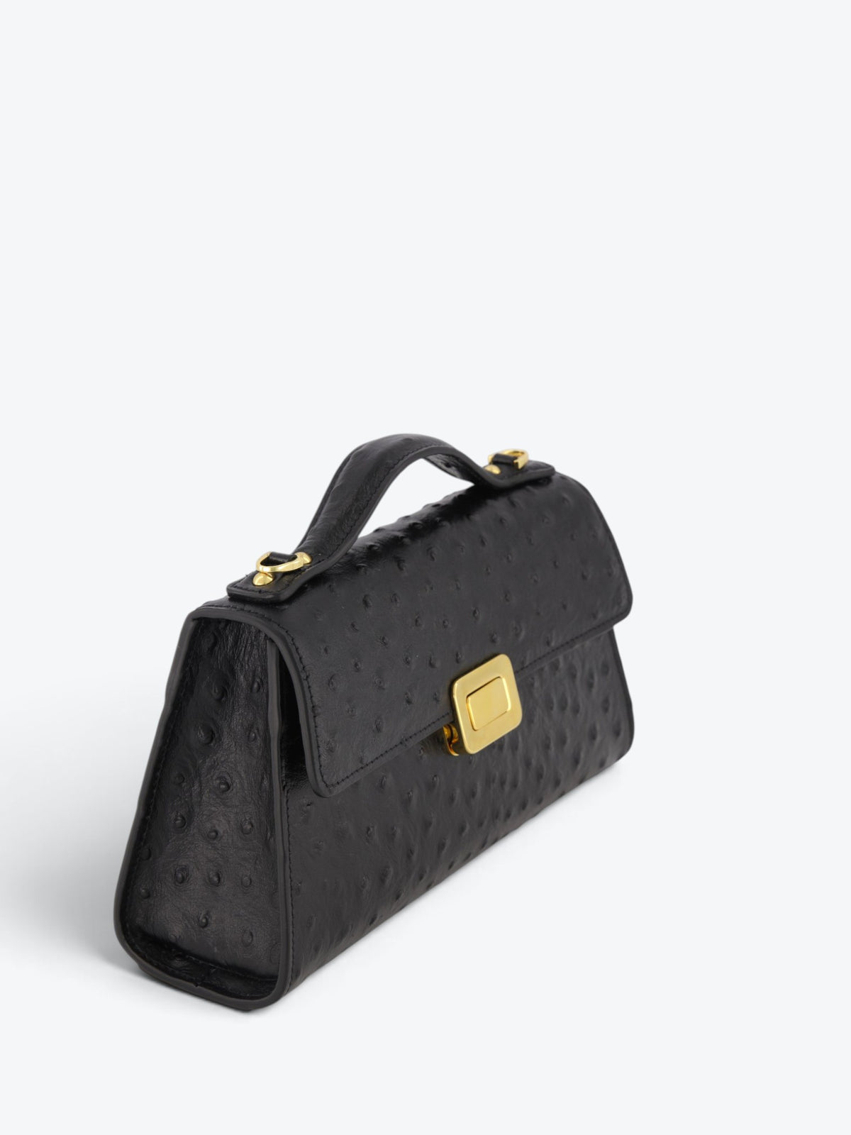 Theodora S Ostrich Black Bag