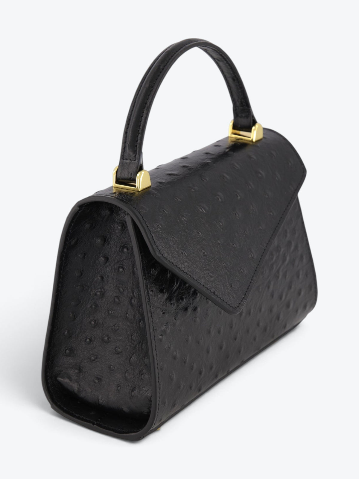 Borsa Gloria S Ostrich Black