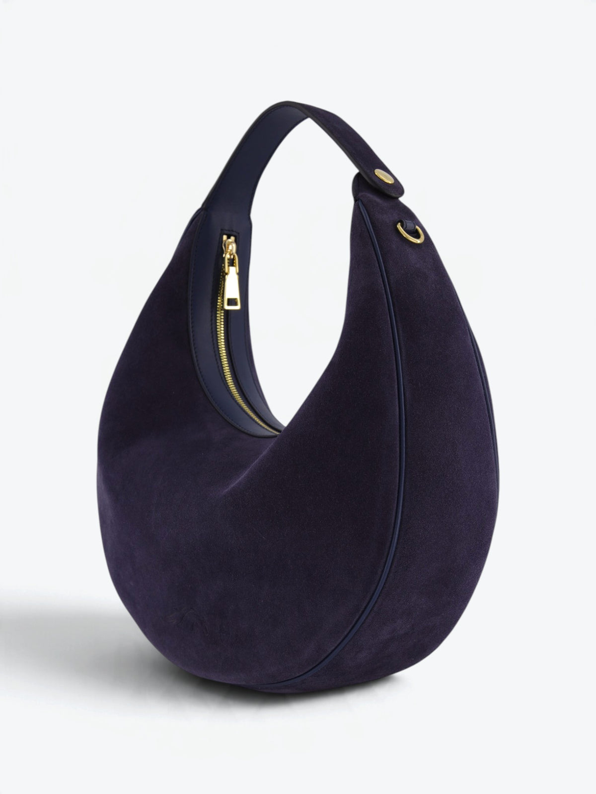 Geantă Paris L Bleumarin Velour