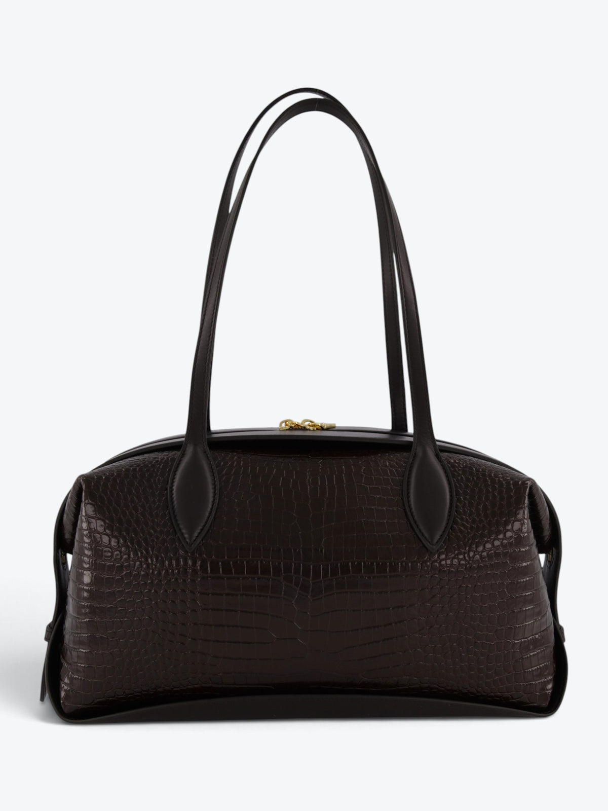 Geantă Row Dark Brown Croco