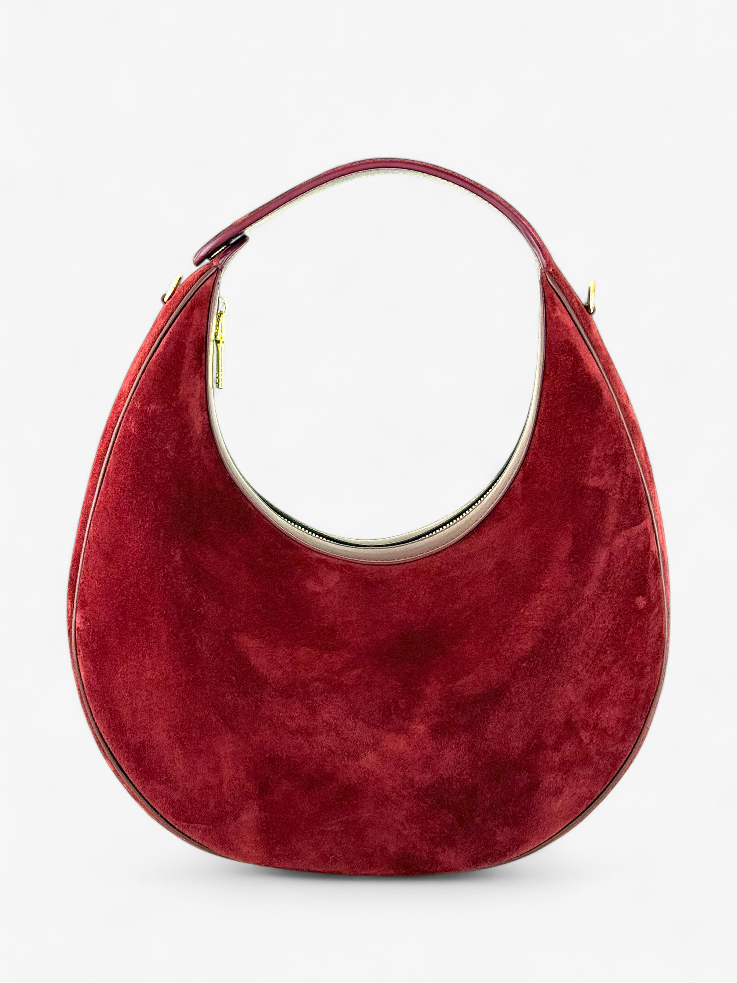 Geantă Paris L Velour Bordeaux