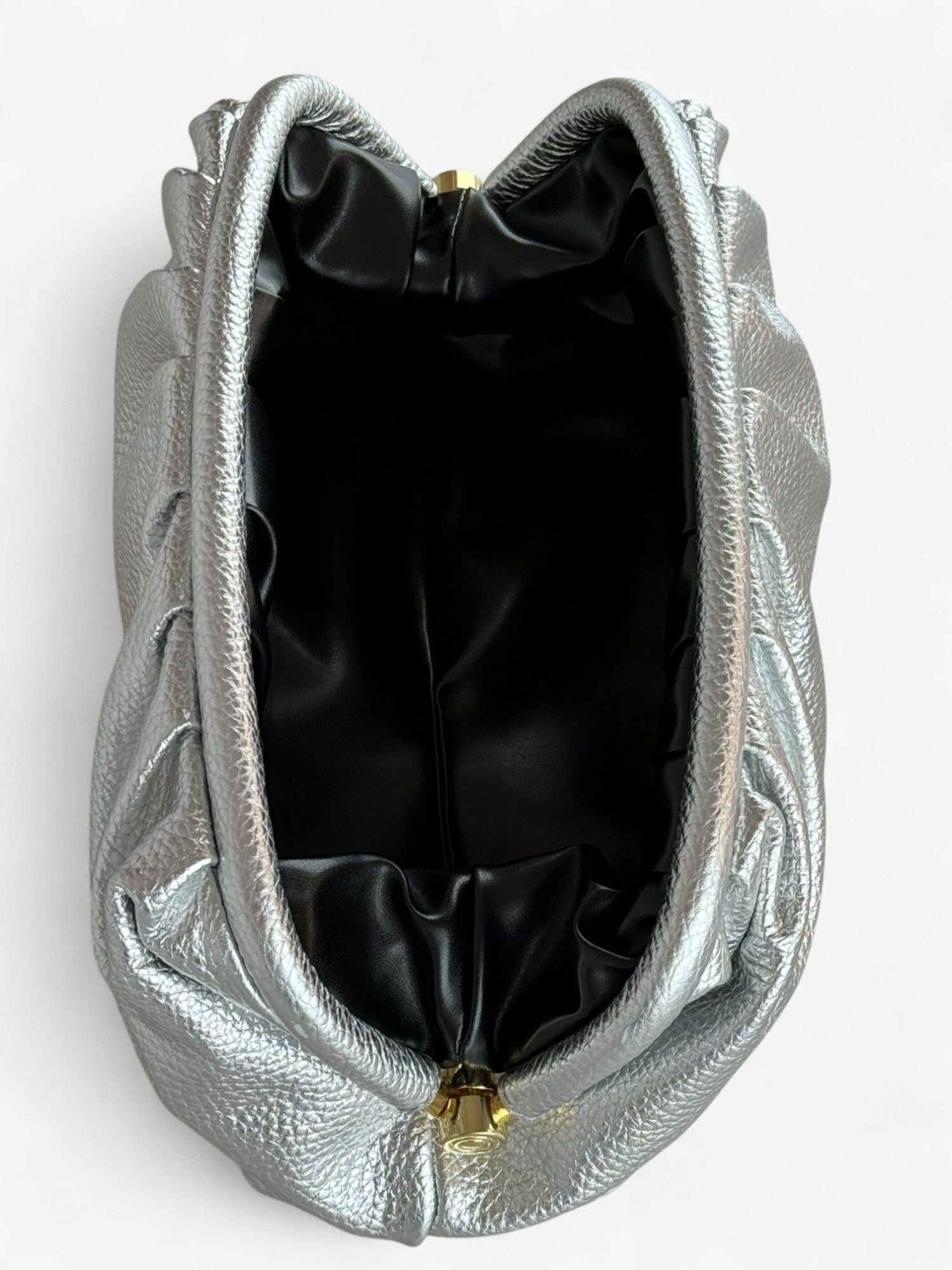 Eva Silver Small Clutch