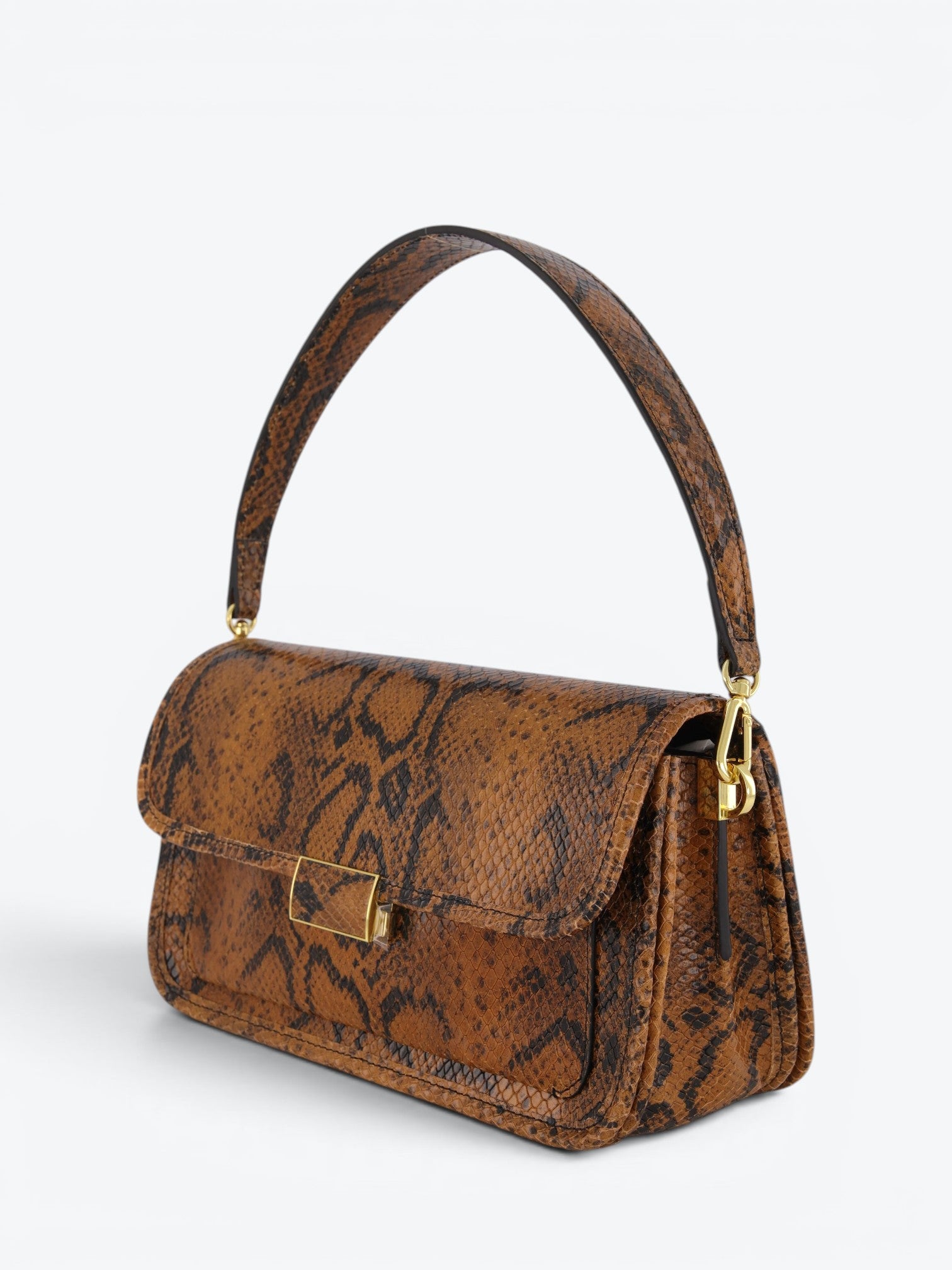 Borsa Baguette Snake Brown