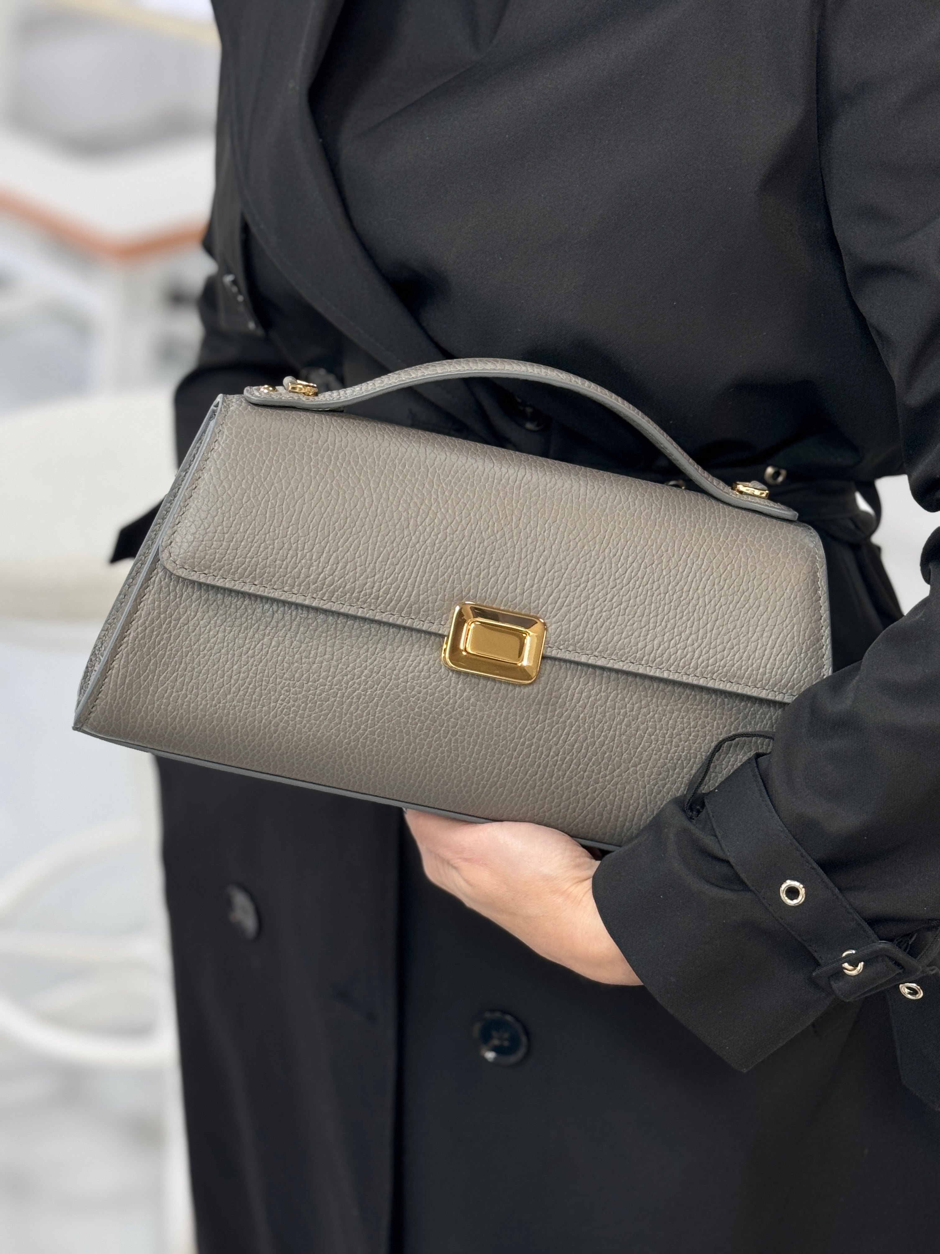 Geantă Theodora M Dark Grey