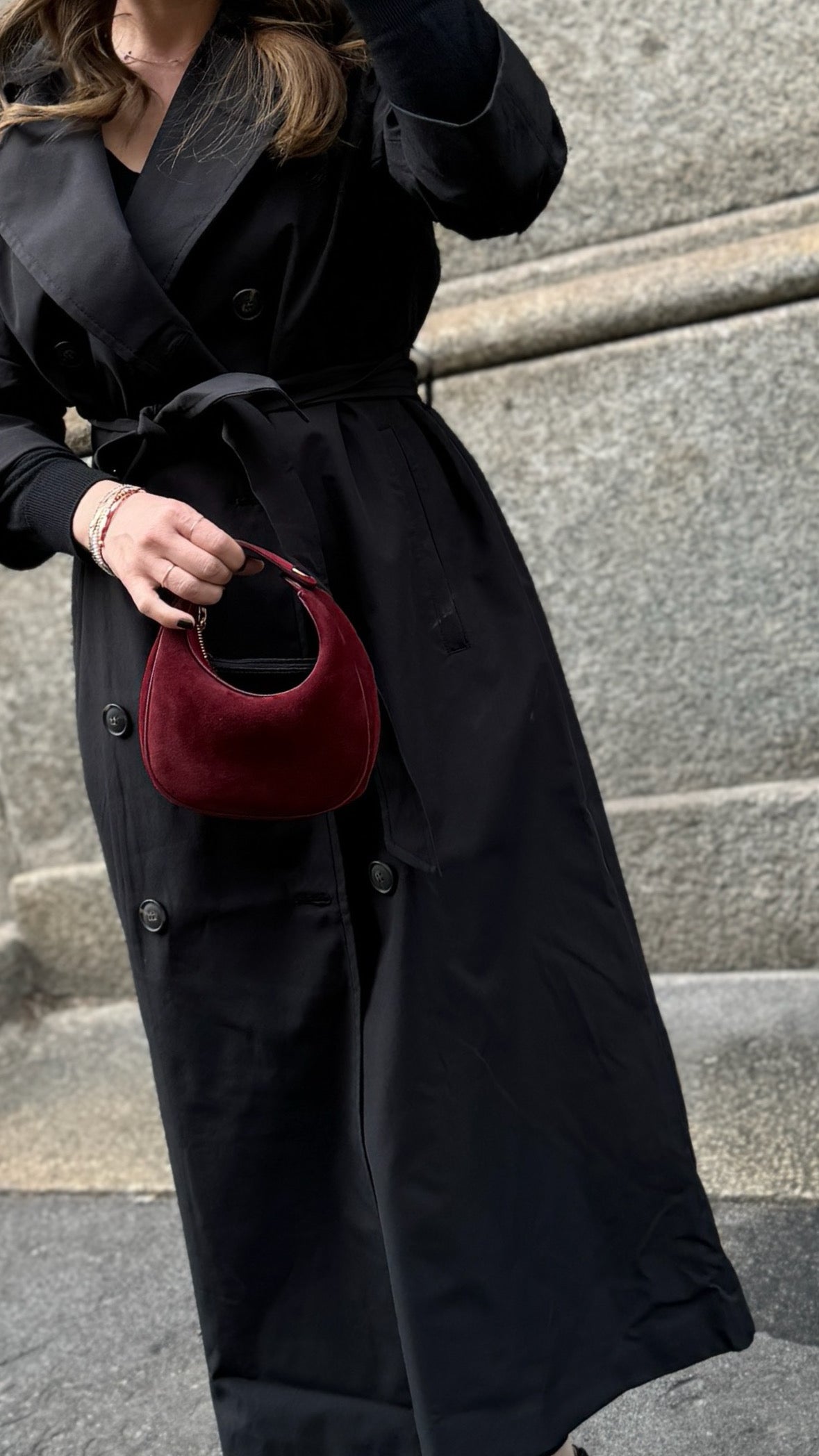 Paris S Velour Bordeaux Bag