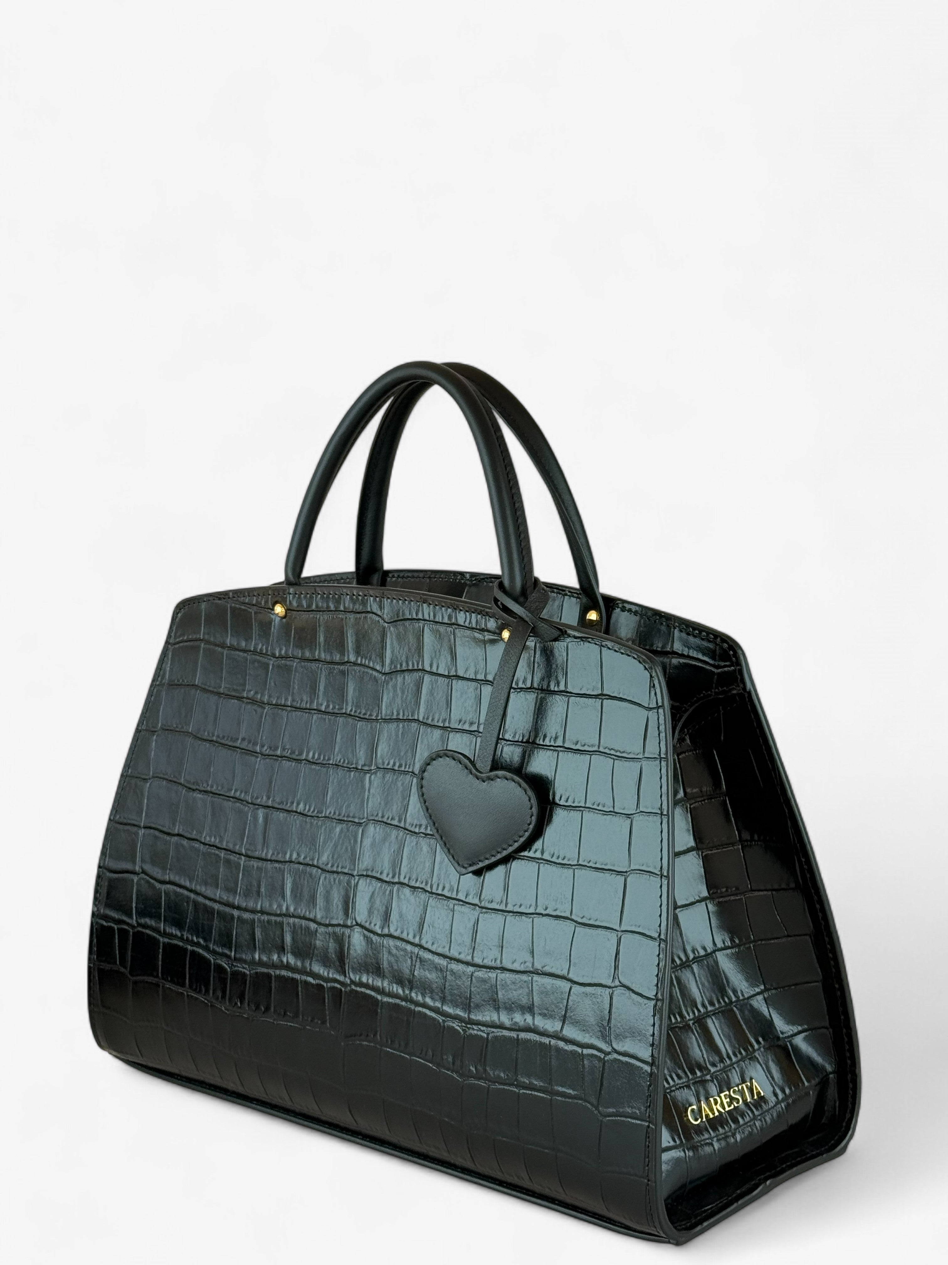 Geantă Ami M Croco Black