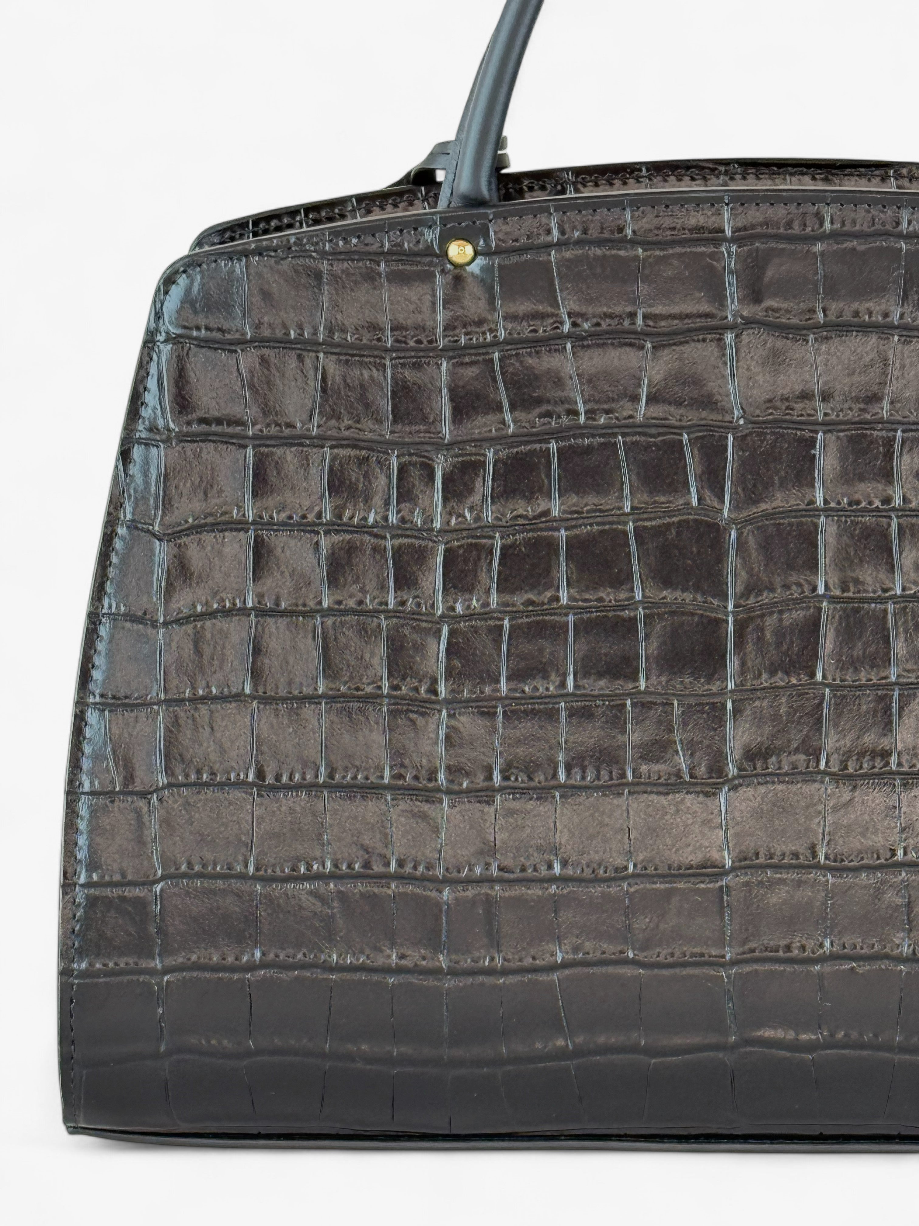 Ami M Croco Black Bag