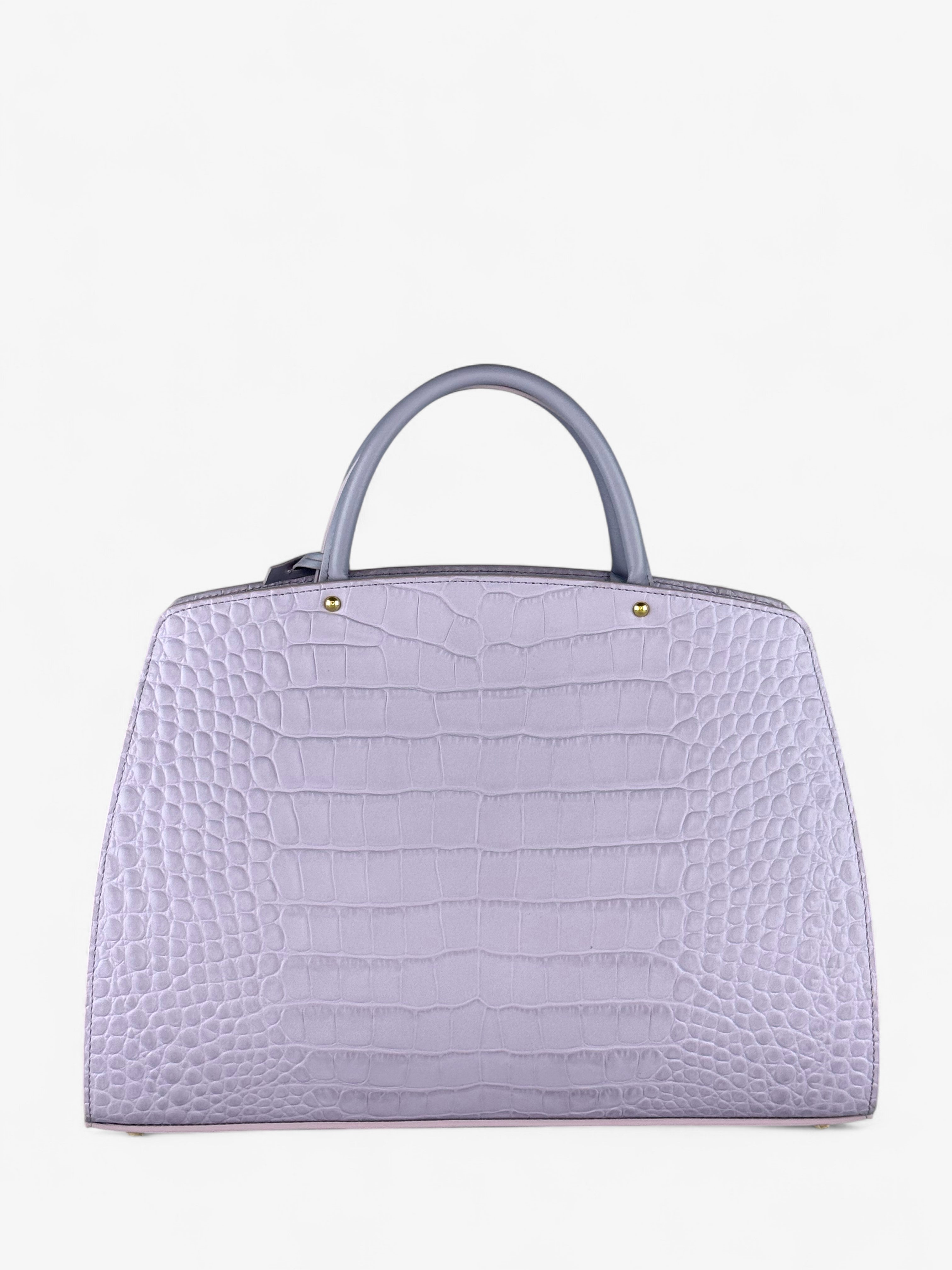 Borsa Ami M Croco Mauve