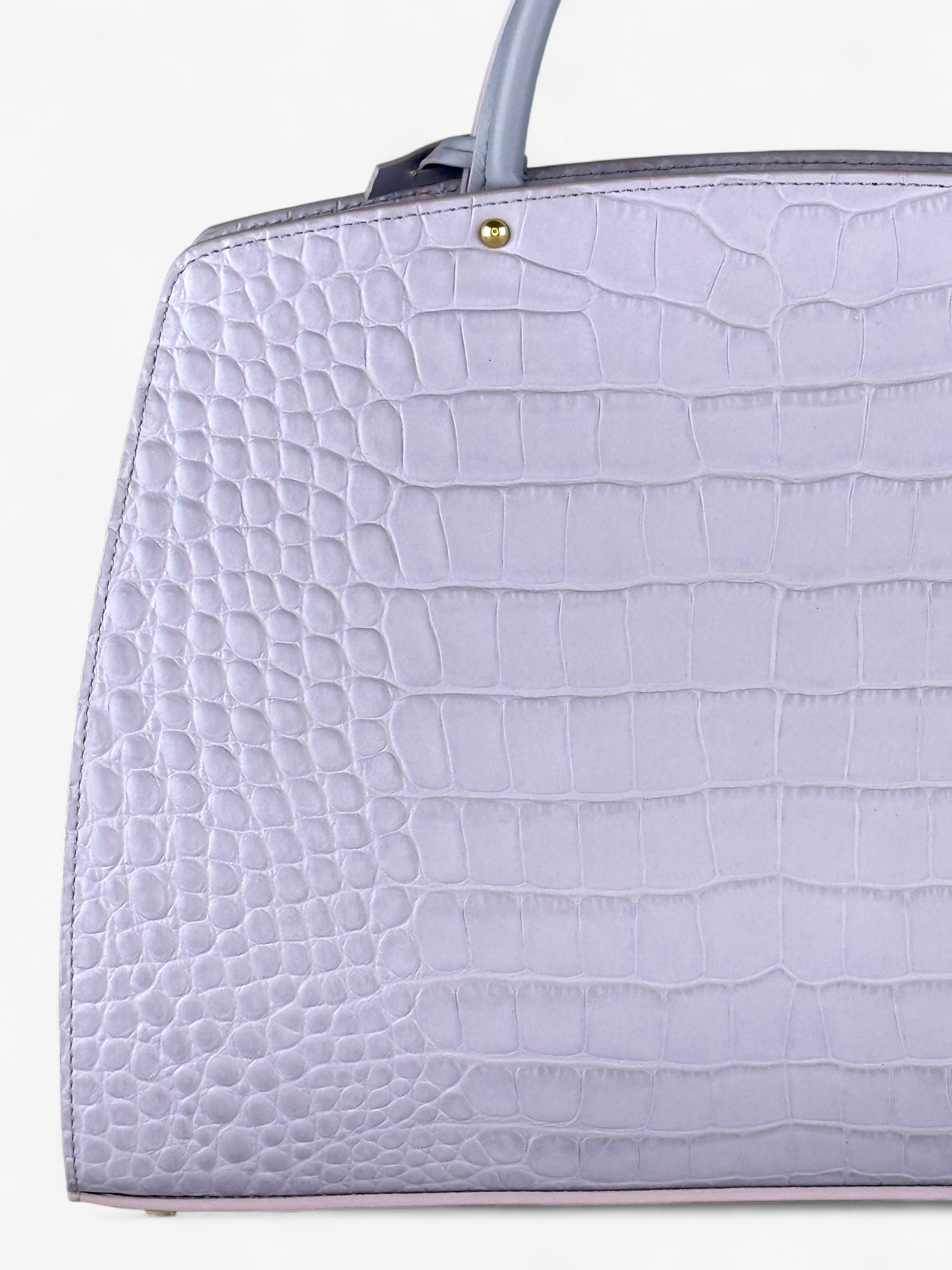 Borsa Ami M Croco Mauve