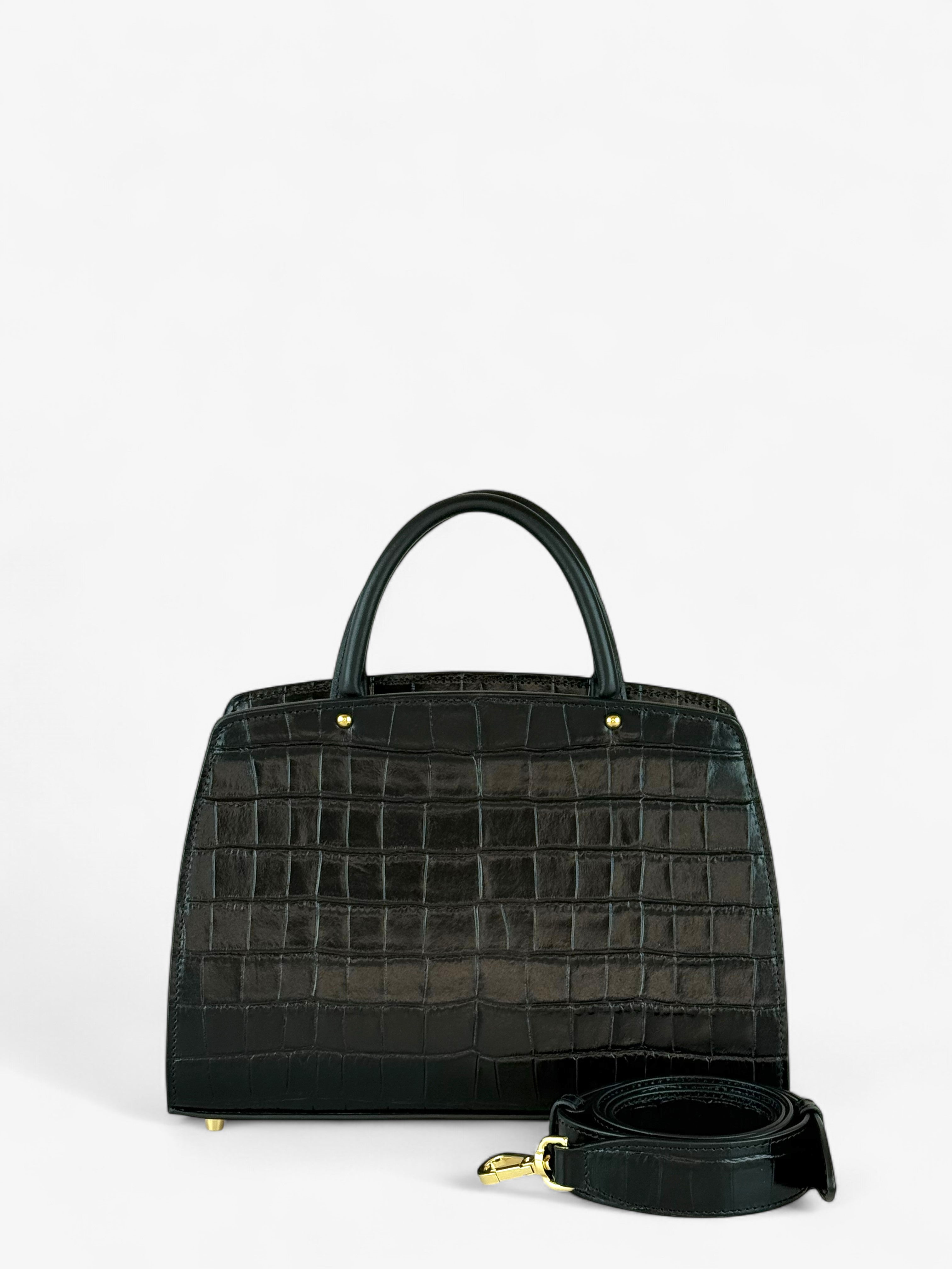 Ami S Croco Black Bag
