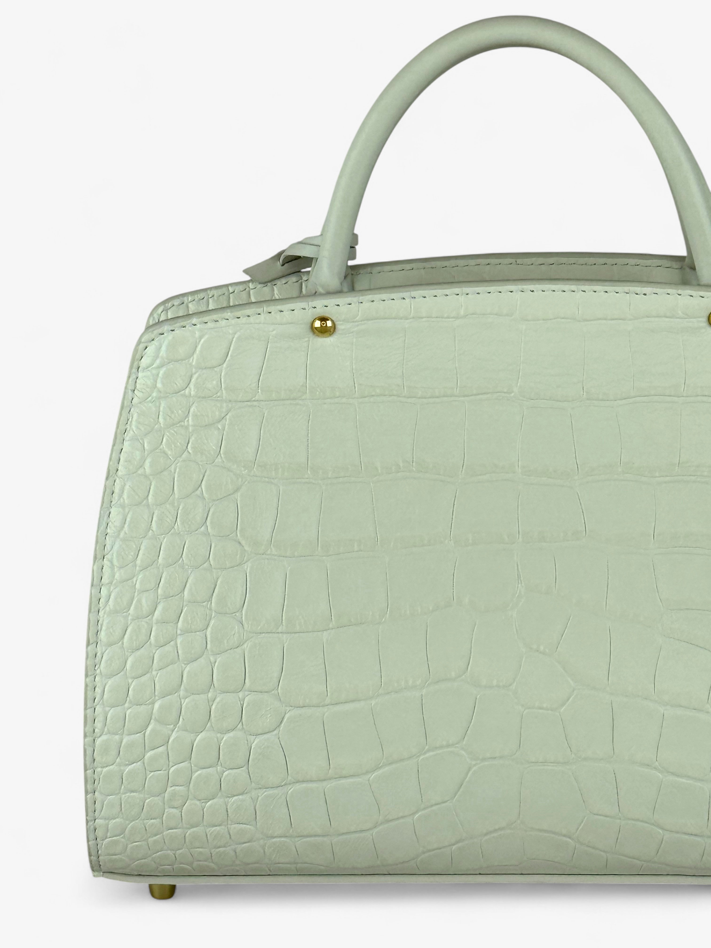 Geantă Ami S Croco White