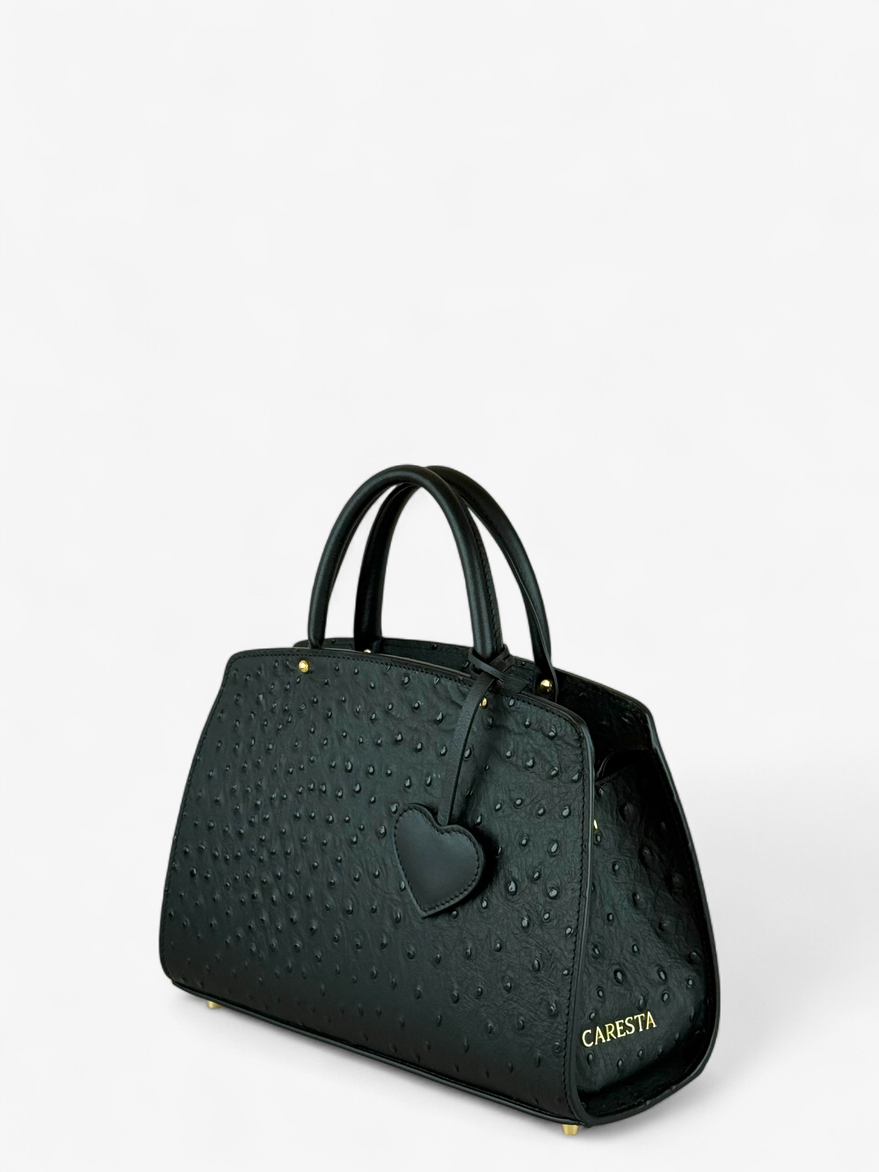 Geantă Ami S Ostrich Black