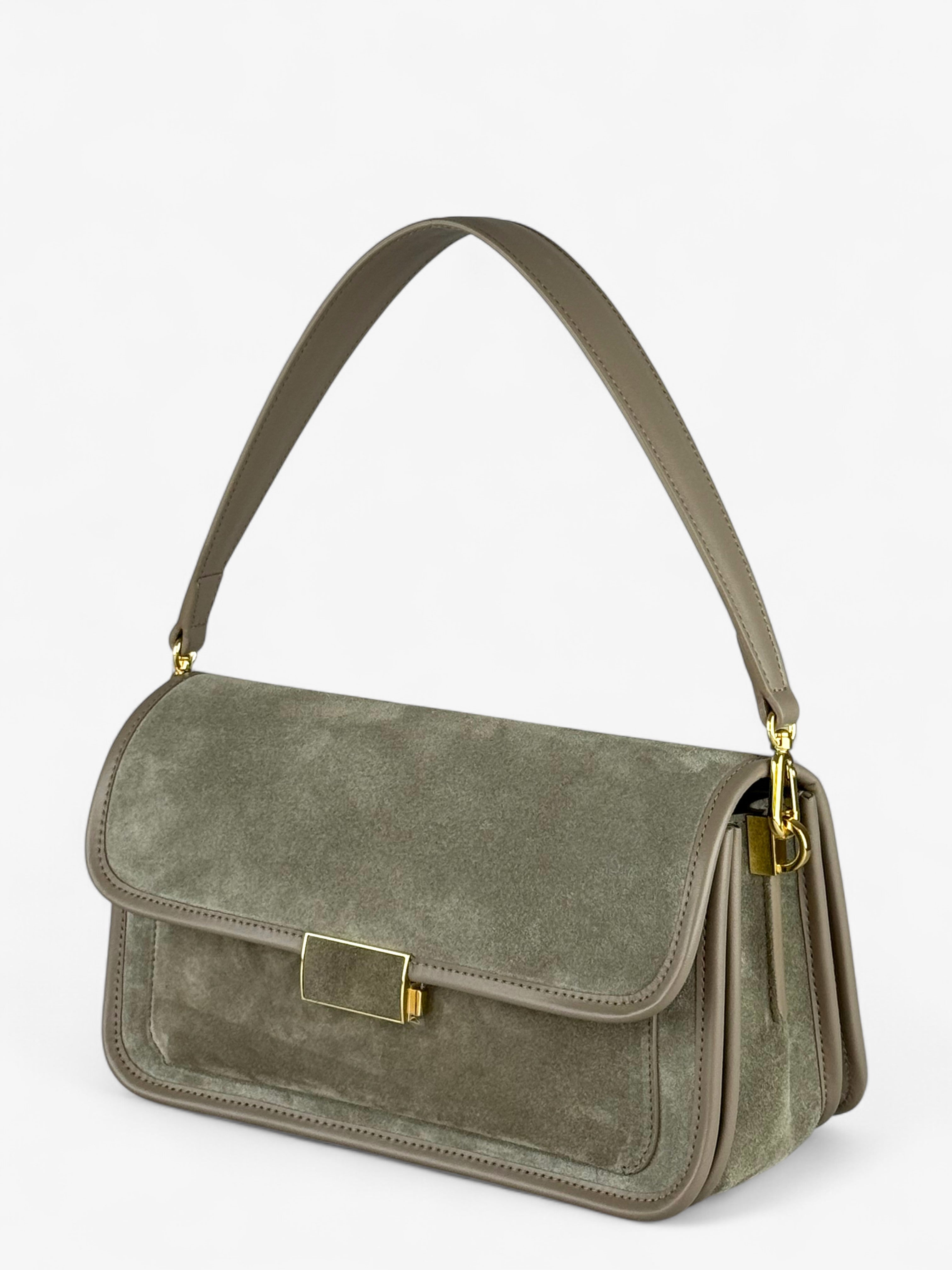 Geantă Baguette Salvie Velour