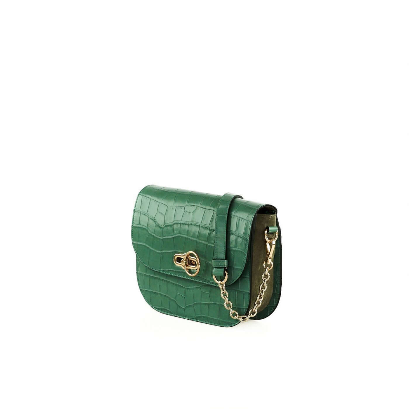 Geantă Anama Croco Green SS24 Materiale Exterior: Piele de vițel Interior: Căptușeală din material textil Mâner și Curea Mâner: De umăr, detașabil, din piele Curea: Lungă detașabilă și ajustabilă Compartimentare Un compartiment principal 1 buzunar aplicat