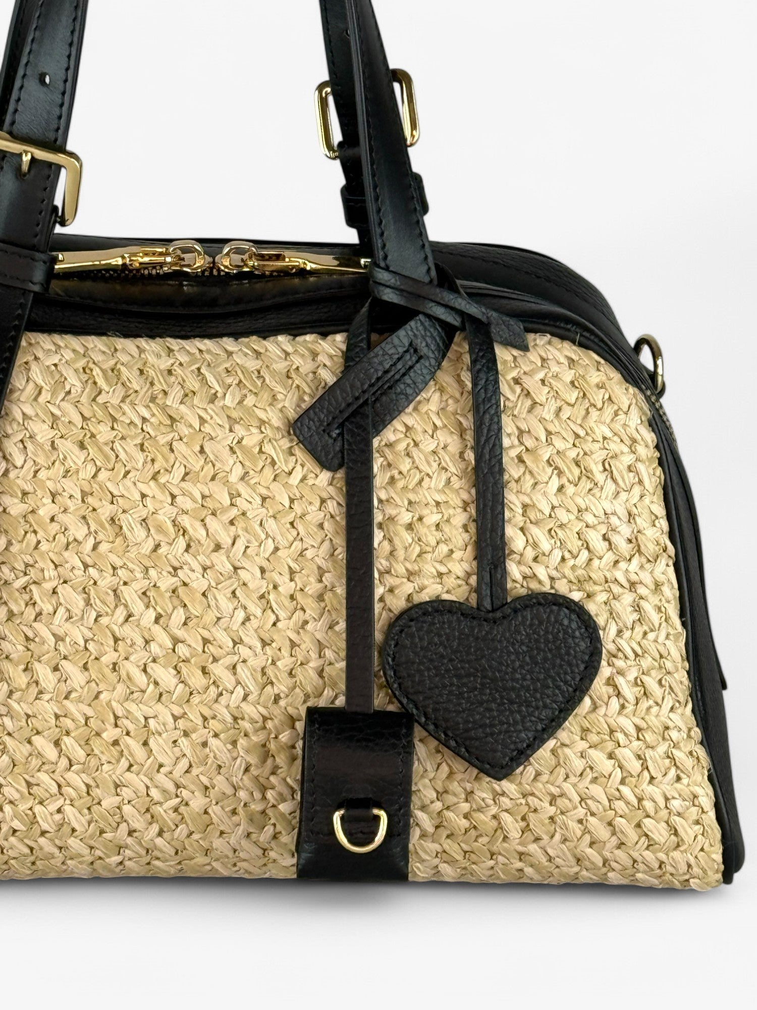 Borsa Jaqueline M Rafia Black