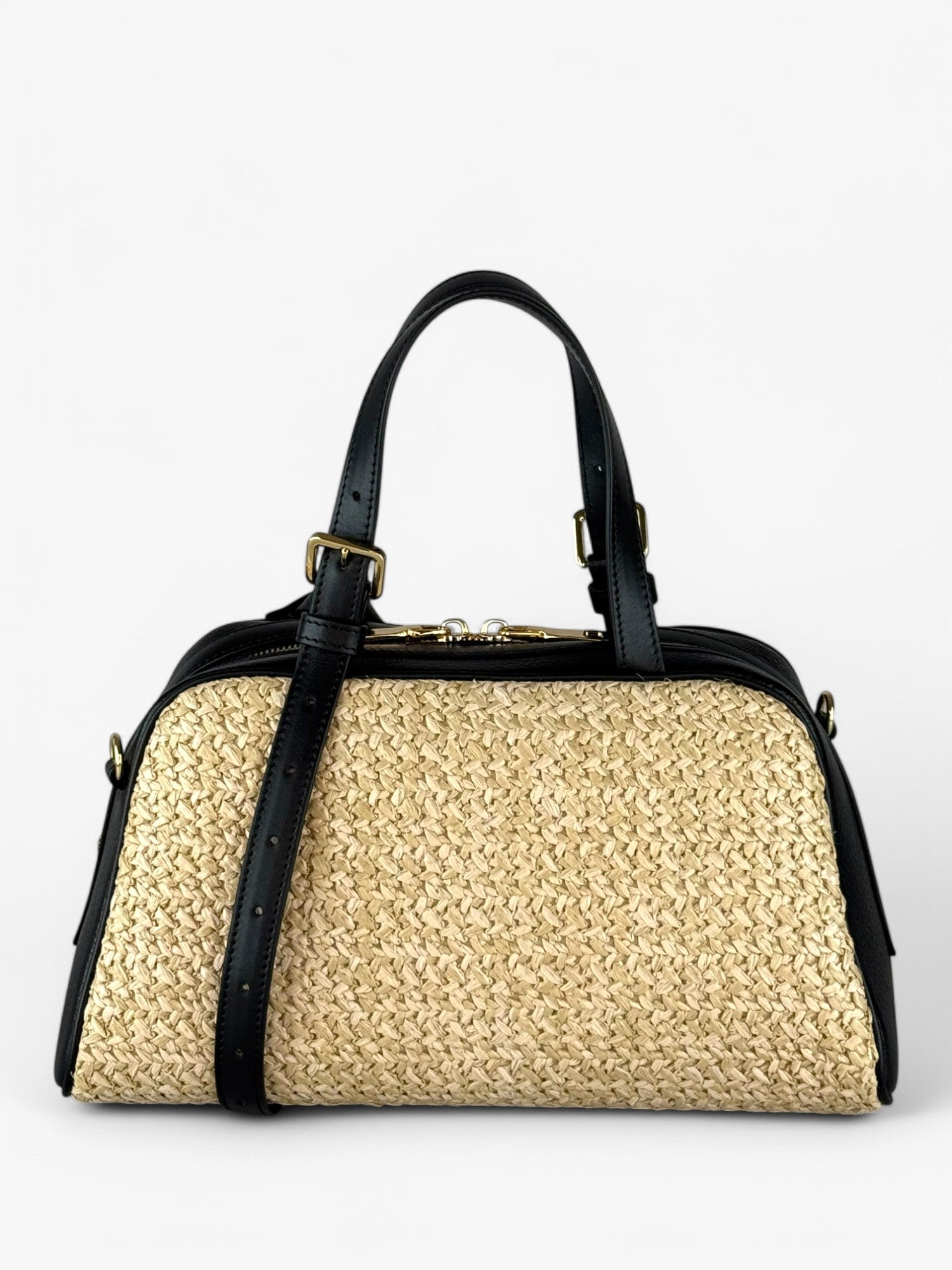 Borsa Jaqueline M Rafia Black