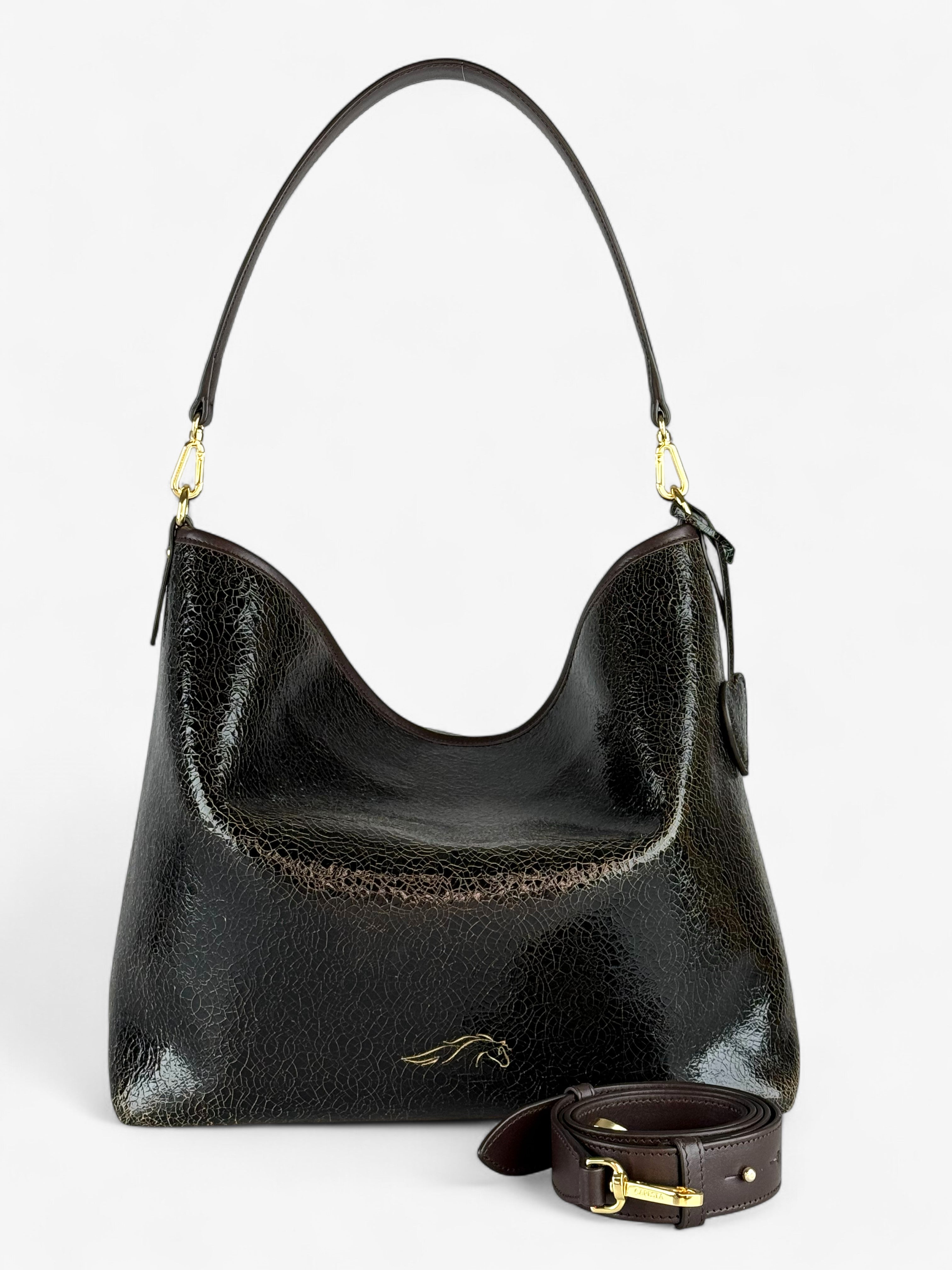 Geantă Deva Crack Brown