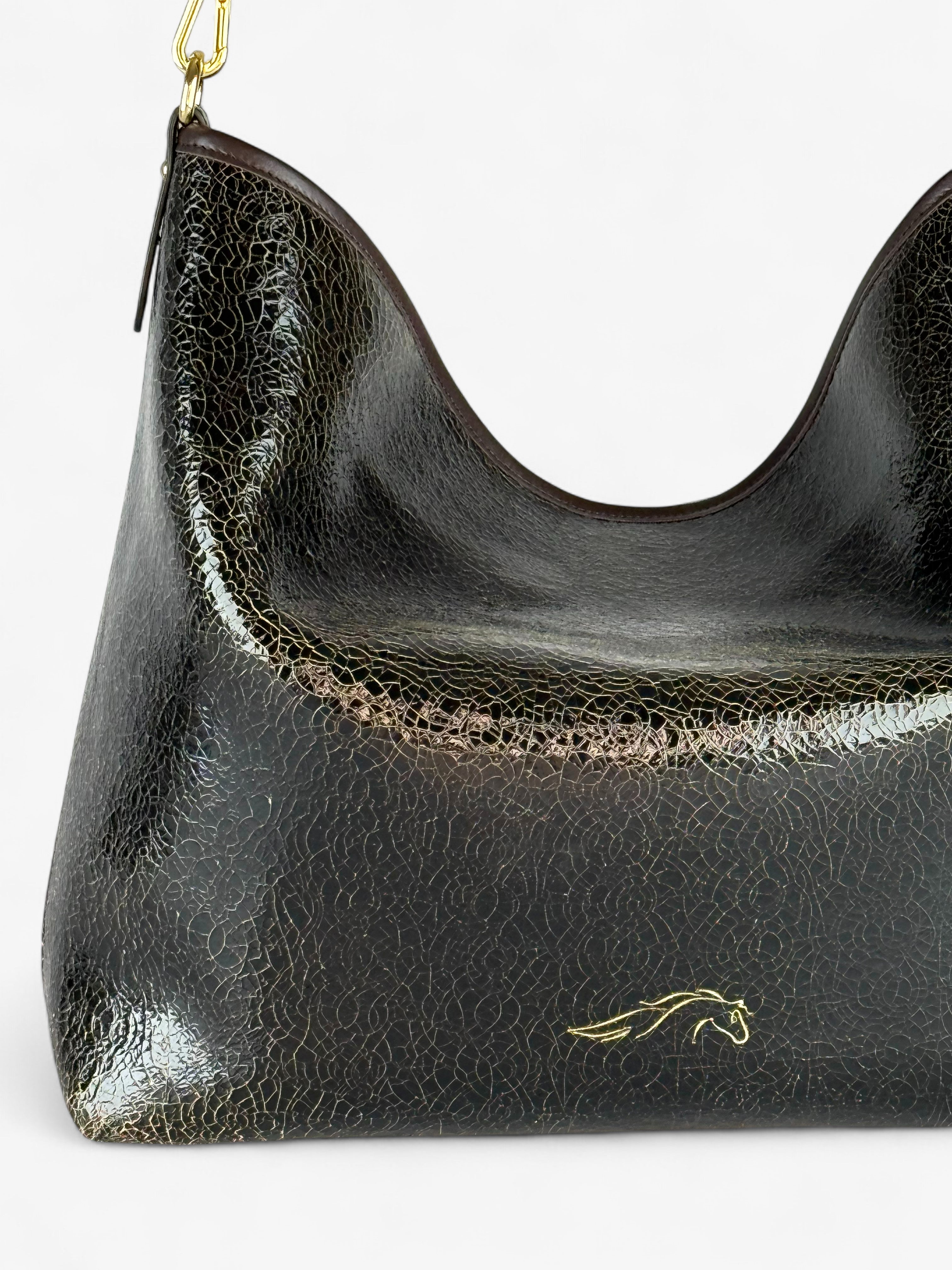 Geantă Deva Crack Brown