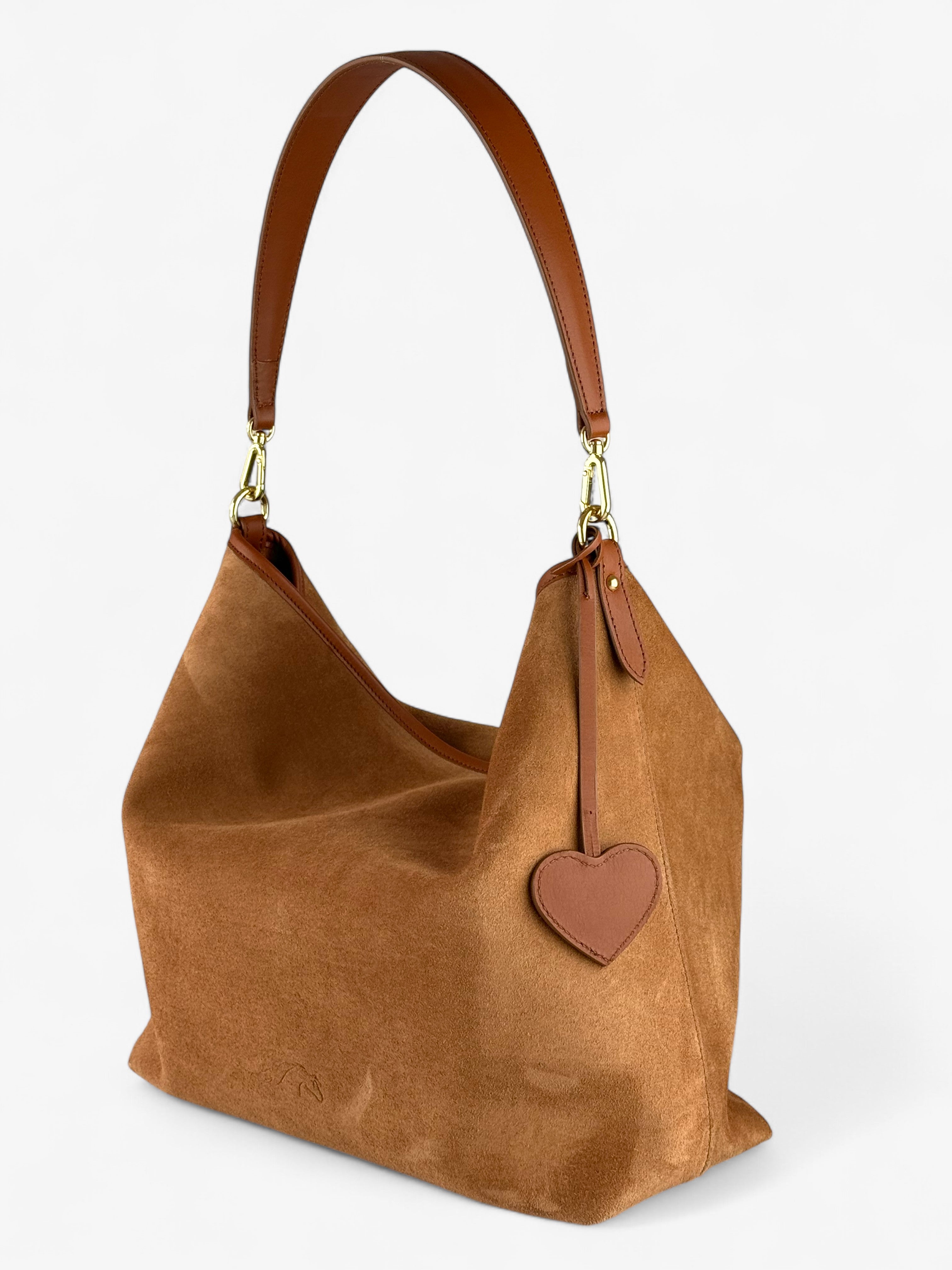 Borsa Deva Velour Cognac