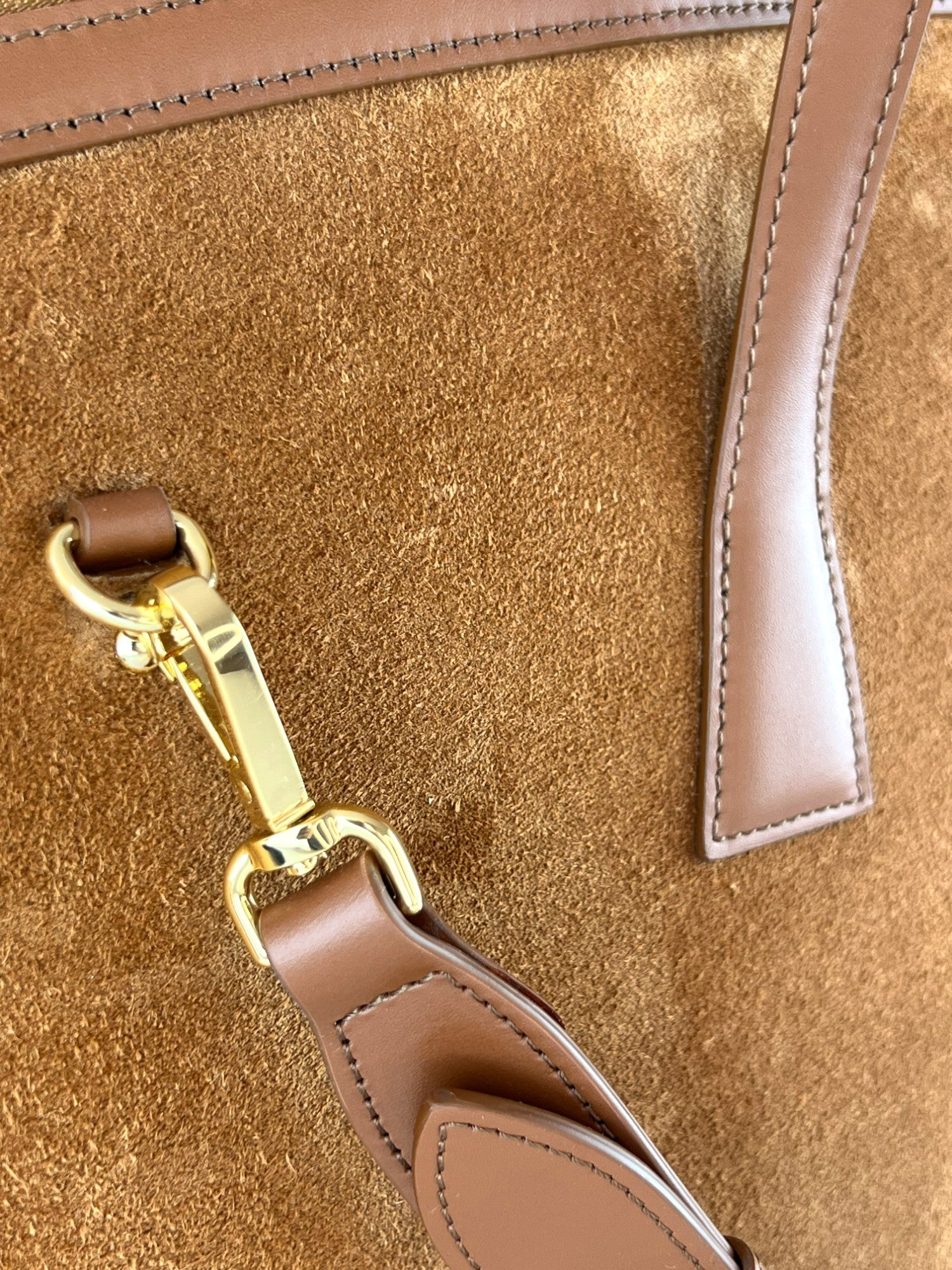Duffel Velour Cognac Bag
