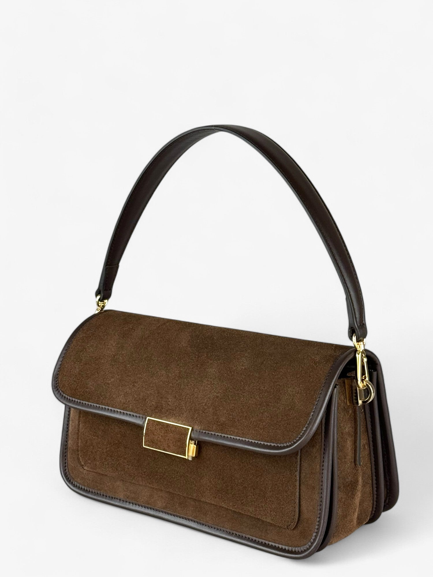 Geantă Baguette Ciocolate Velour