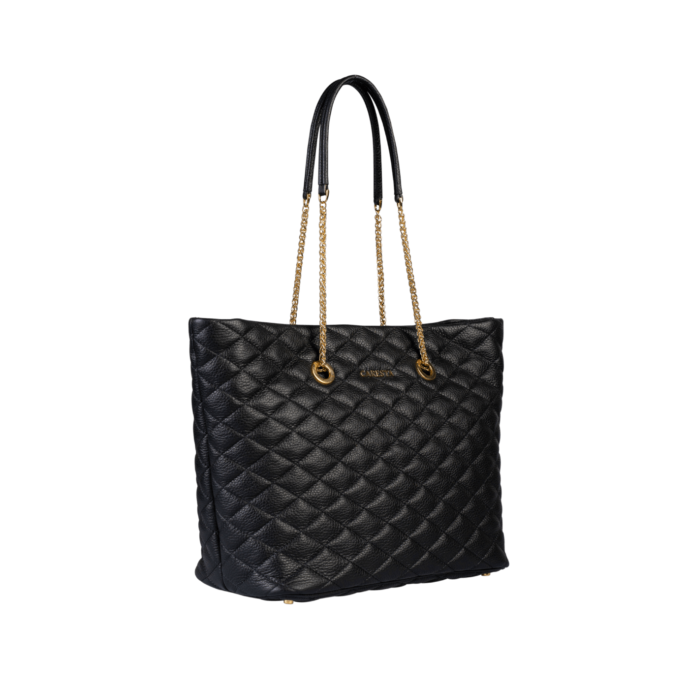 Geantă Andreea Black SS24 Materiale Exterior: Piele de vițel, aspect matlasat Interior: Căptușeală din material textil Mâner și Curea Mâner: De umăr cu lanț din metal și piele Compartimentare Un compartiment principal Un buzunar cu fermoar și un buzunar p